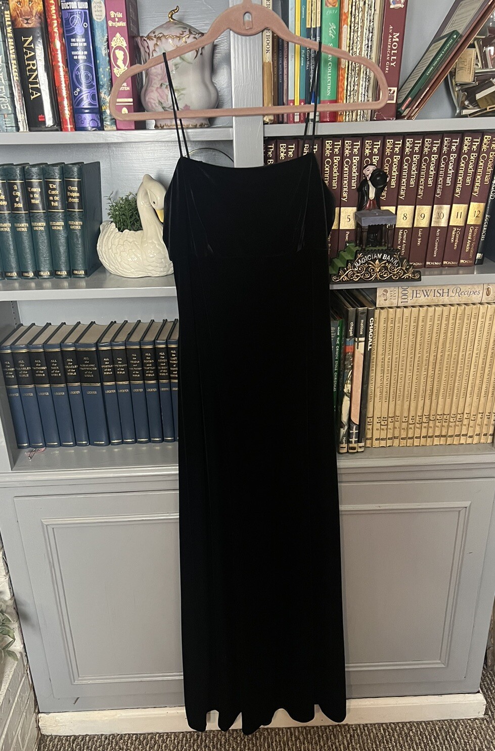 Arianna By Rachel Kaye Dress Size 8 Velvet Velour VTG 90s Y2K Straps Tie Black