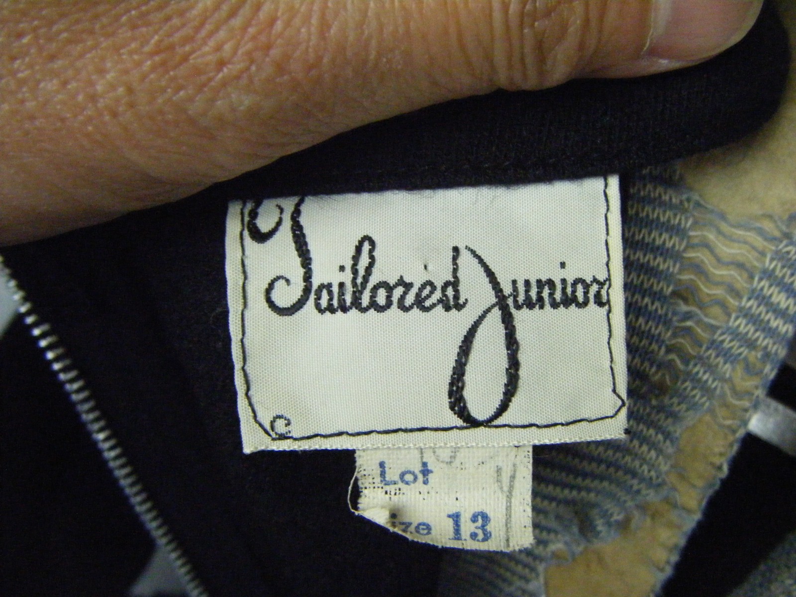 TAILORED JUNIORS Vtg 60s Black Woven Crepe Gathered Bow Dress-Bust 36/XS