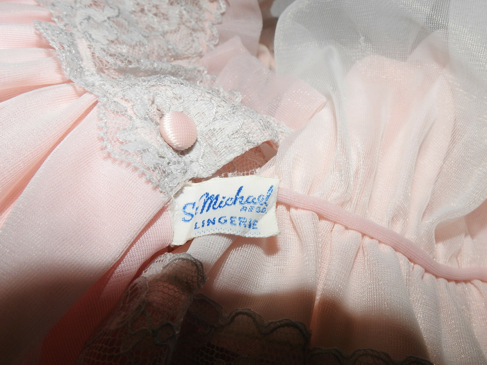 RARE!Vintage St.Michael double layer Negligee Pegnoir Robe Morgenmantel L