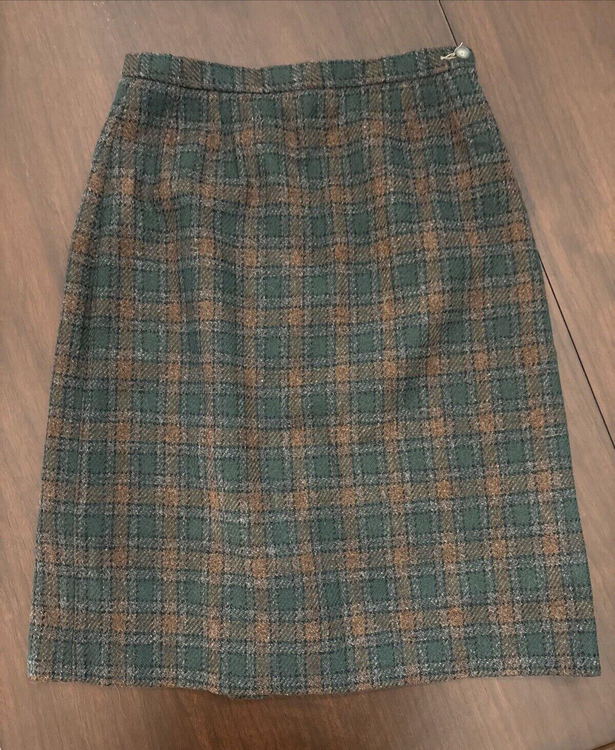 Vintage Wool Gor-Ray Skirt Made in England