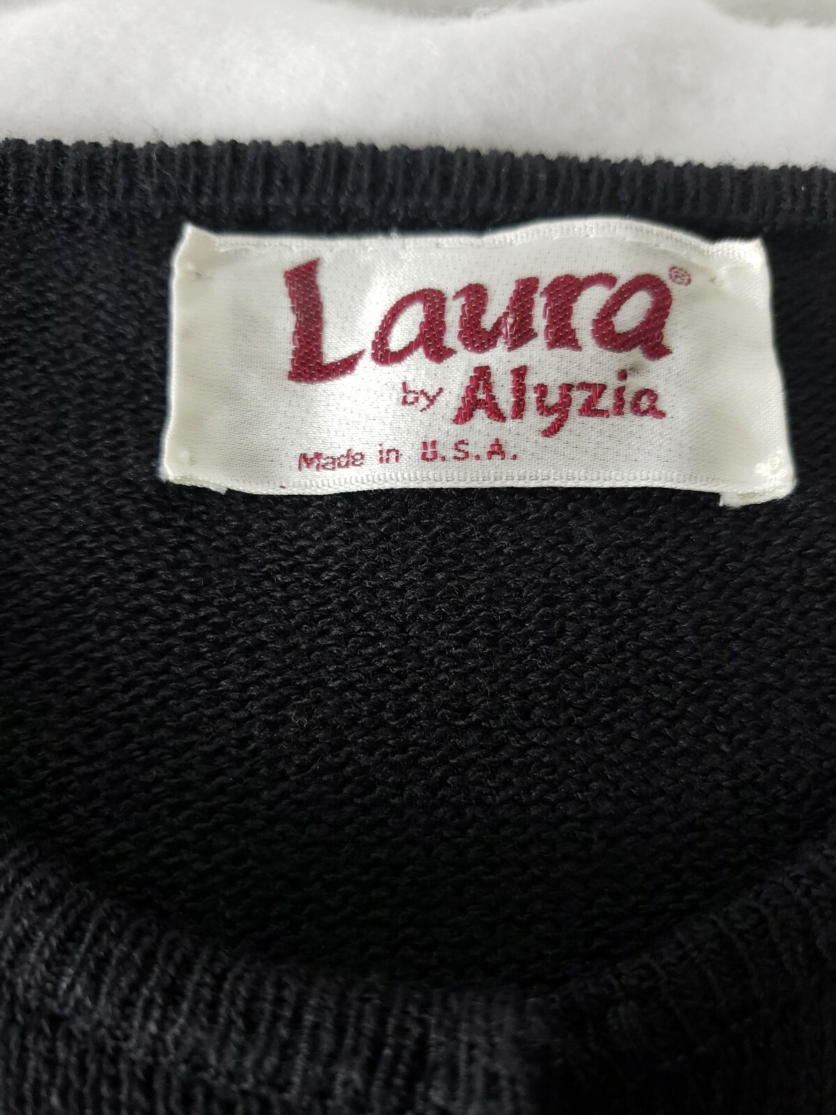 Laura By Alyzia Cardigan womens Sz 8 Sweater black Buttons Vtg Career church