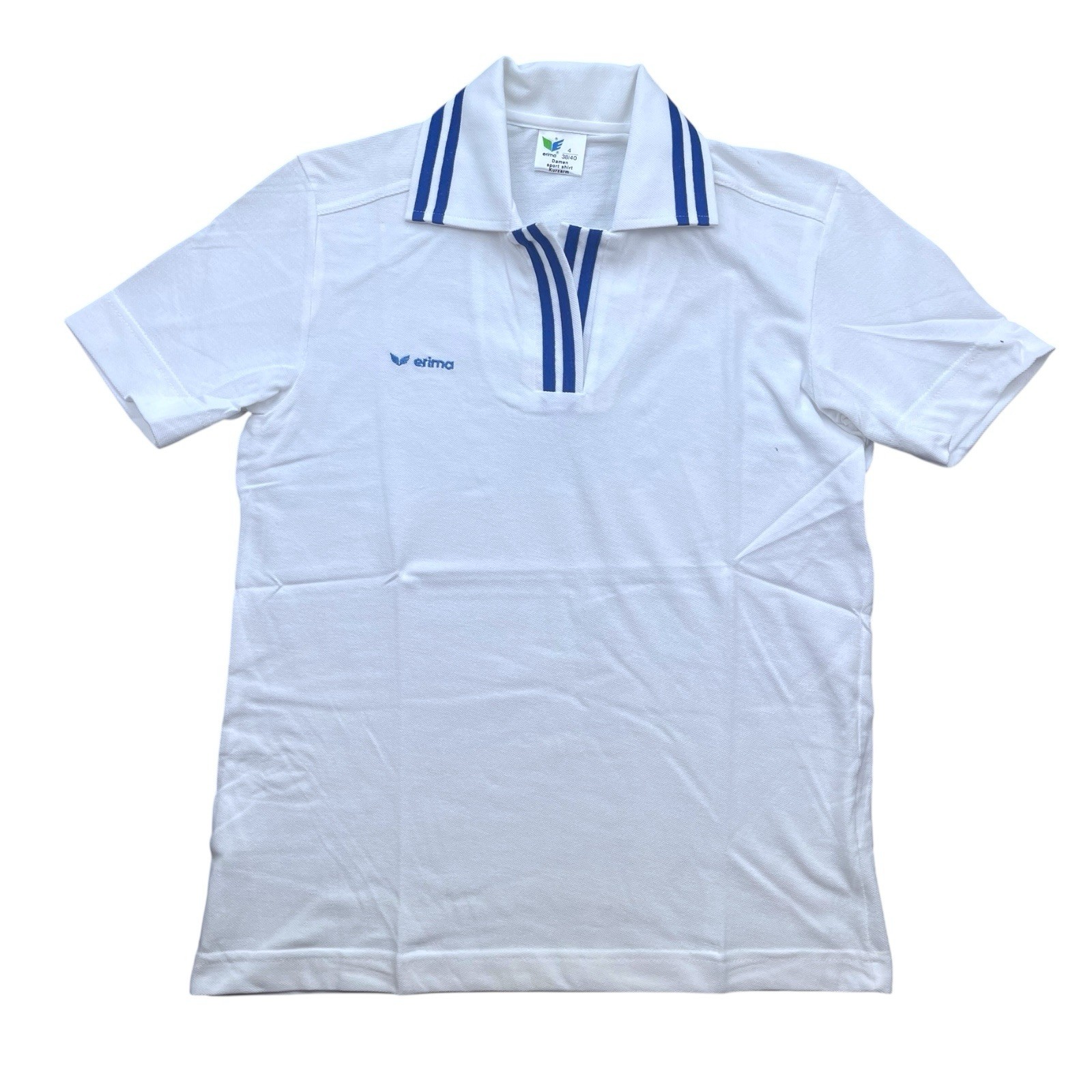 erima vintage ladies polo shirt size 36 / 38 women training tennis 80s sports New