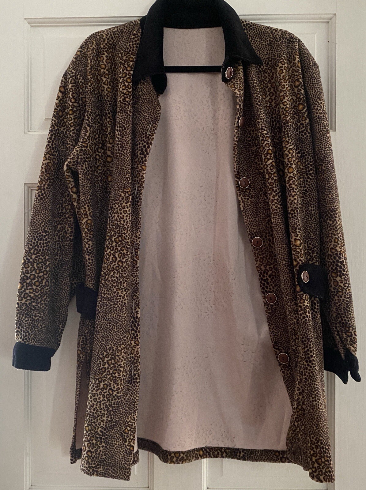 Vintage animal print swing oversized coat jacket soft L-XL perfect condition