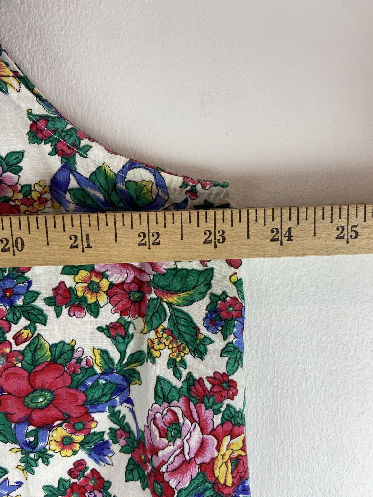 Vintage Womens Multicolor Sleeveless Floral House dress Pilgrim Collar Size 2X