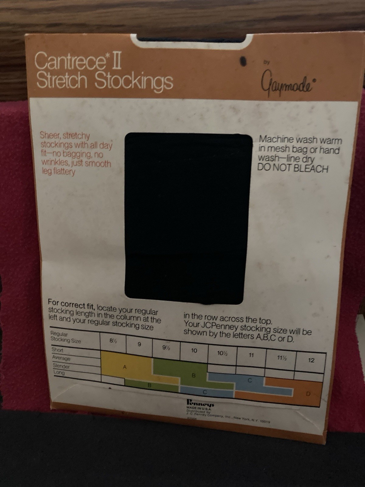 3 Pair Jcpenney Jet Black Sheer Cantrece *Ii Size B Stretch Stockings