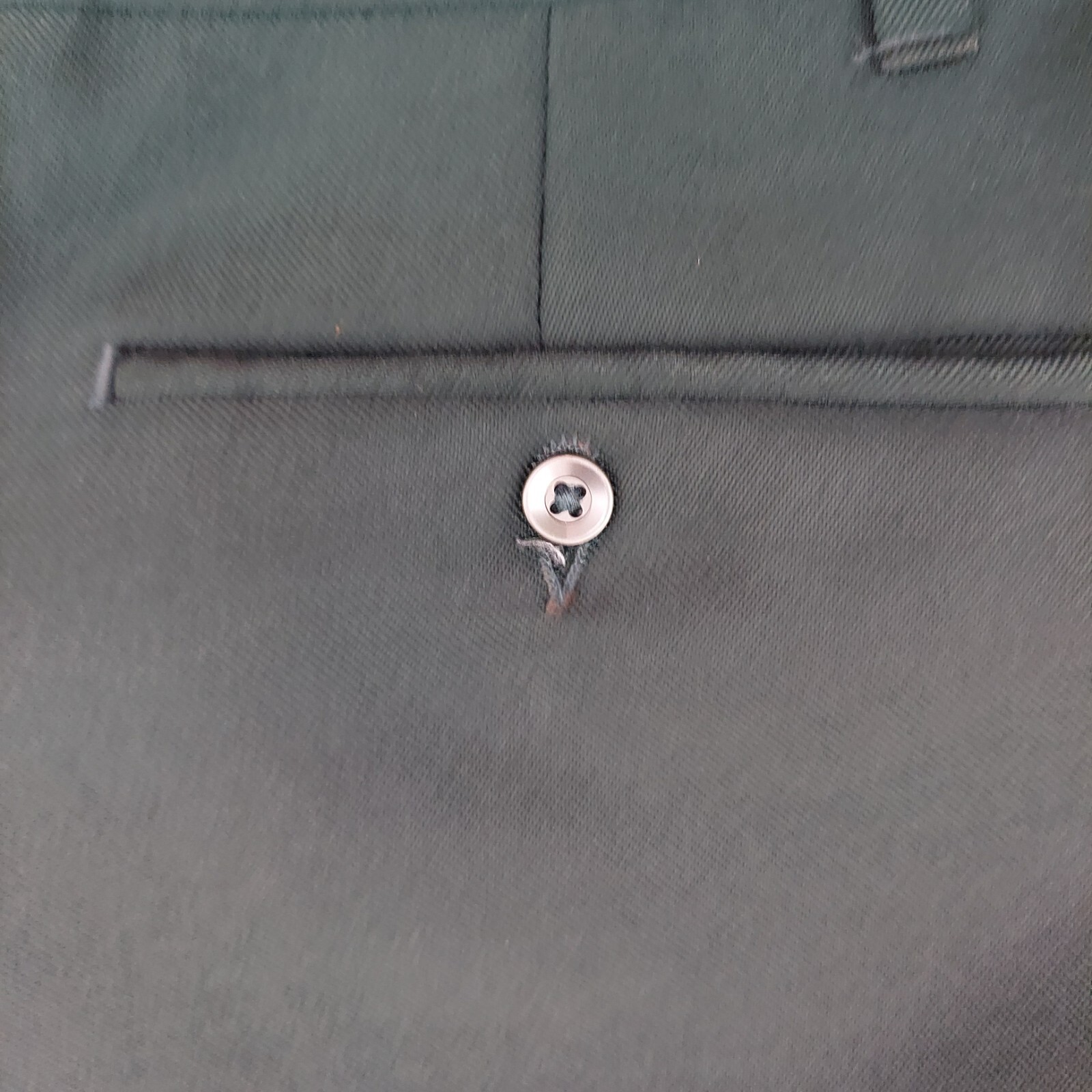 VTG 70s Haggar Green Polyester Pants USA Made Hemmed Capri 32×25 Grandpa Core