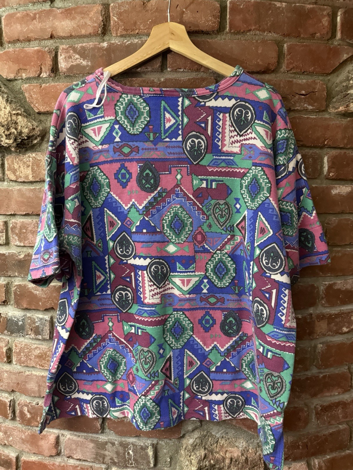 Vintage 80s 90s Classic Expressions Southwest AOP Round Neck Shirt L
