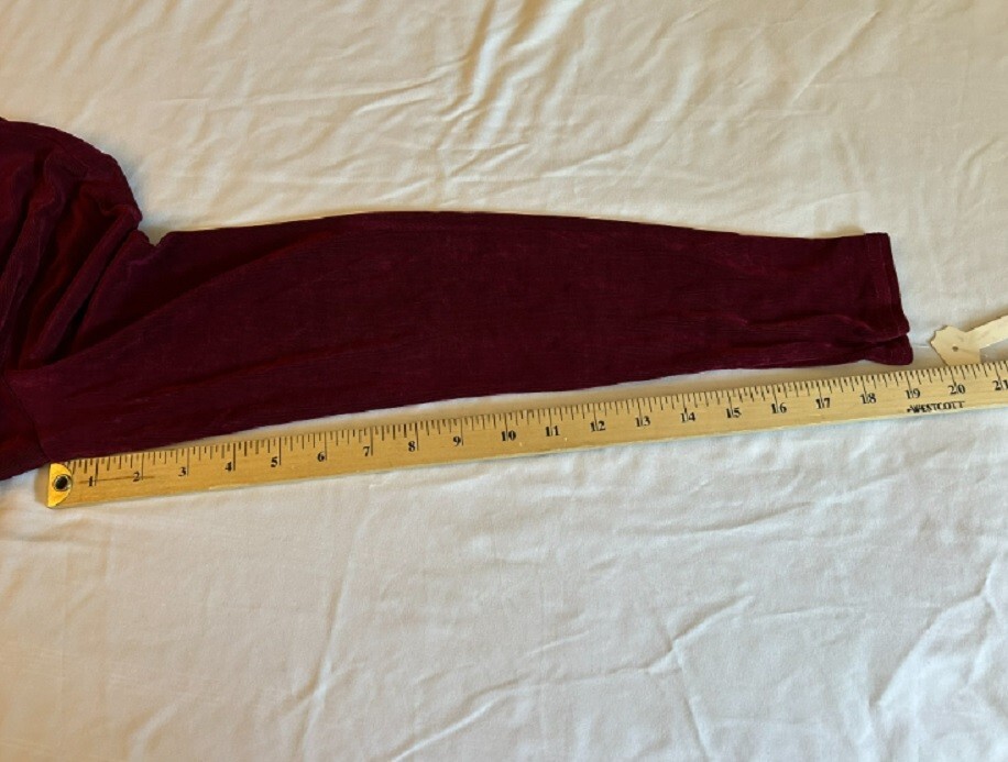 BANJO Dallas Texas VTG 90s RARE NWT Women’s XL Slinky 2-Piece Skirt Set Wine Red