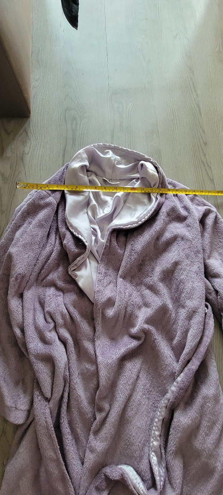 Vintage PRIVATE QUARTERS Women’s Small Lavender Plush Robe Bathrobe Made in