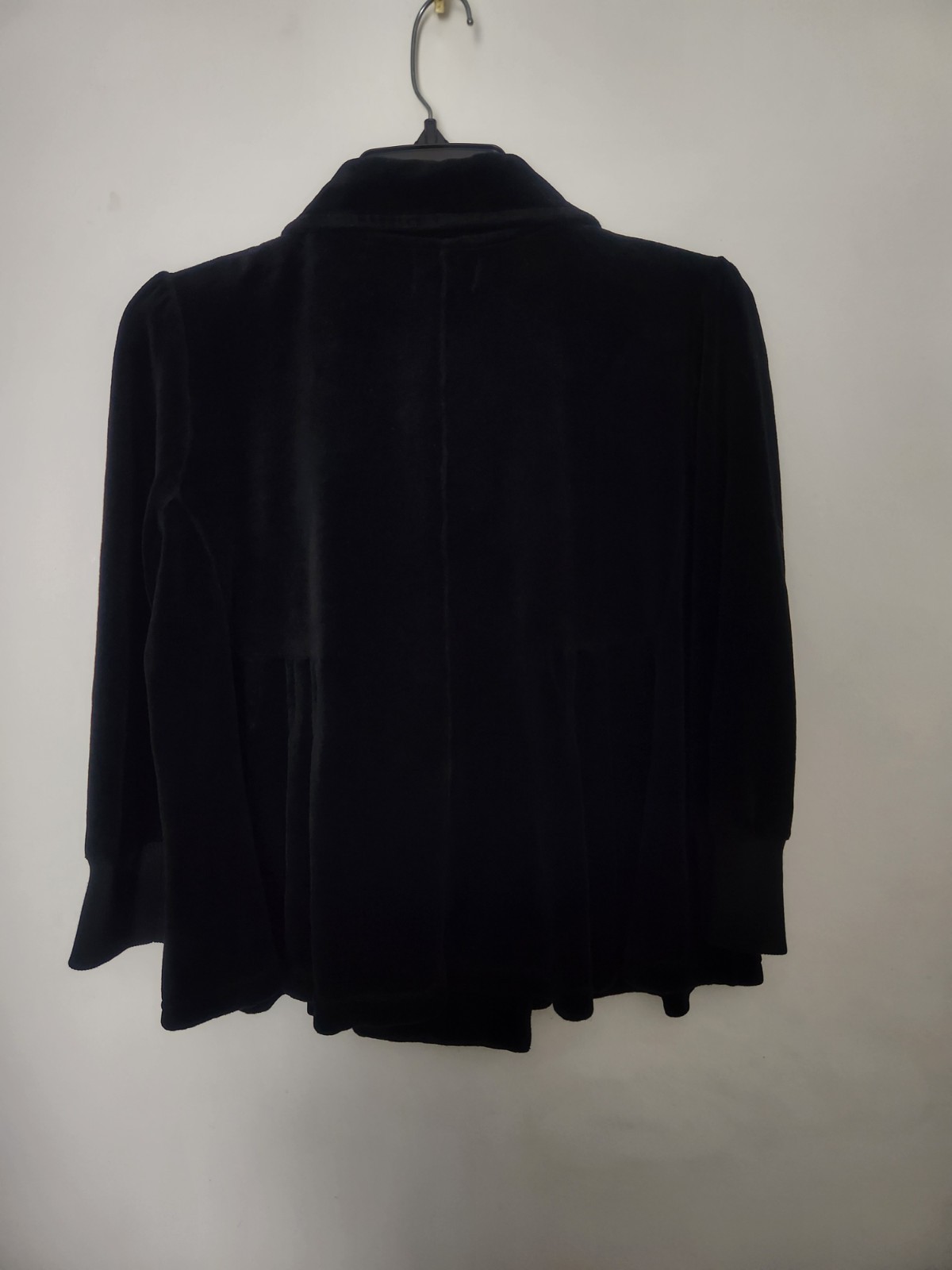 Juicy Couture Vintage Black Velour Jacket Gold Buttons Size Medium