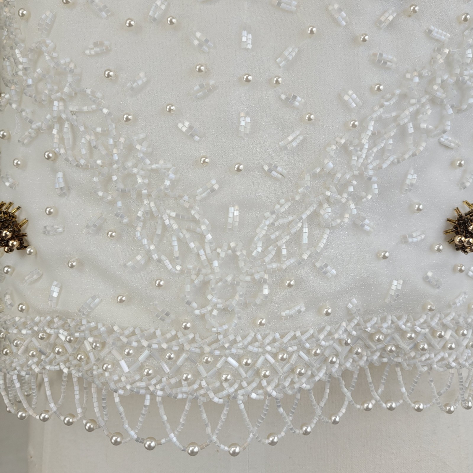 1960s Exquisite Beaded Sleeveless Top From Hong Kong Size Sm Great Condition