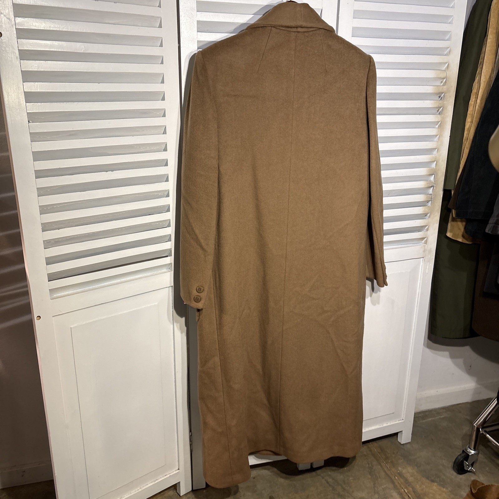 VTG Harve Morton Bernard Long Wool Heavy Shawl Collar Women Coat USA Brown NWT