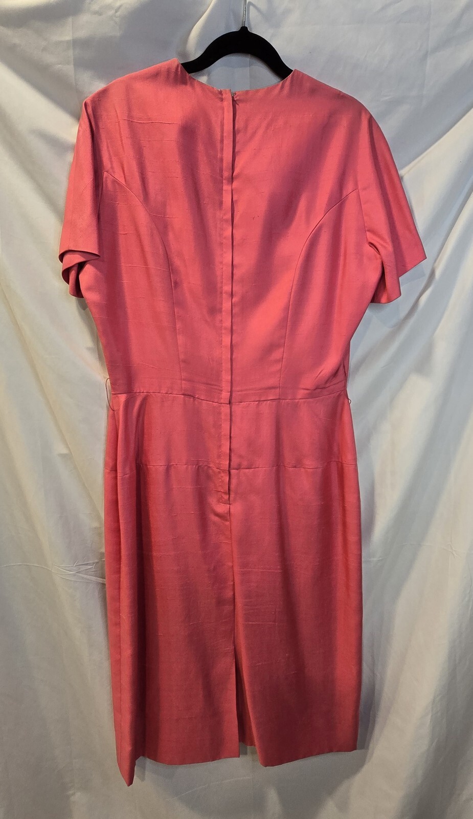 Vintage 40’s-50’s Paul Sachs Original Dress Pink Size 18 Matching Belt