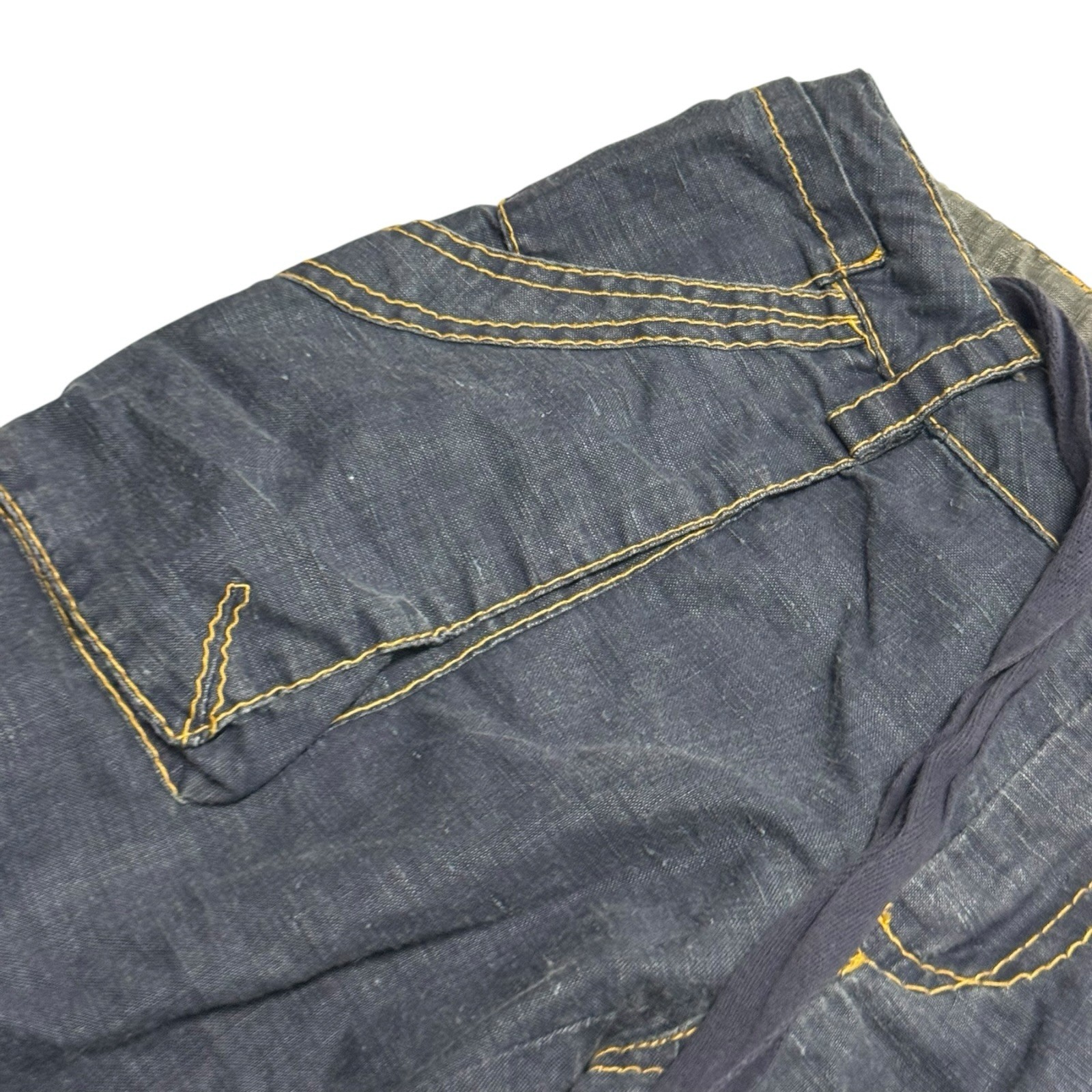 VTG Y2K Sugar Lips Women’s Blue S Cargo Drawstring Zipper Straps Parachute Pant
