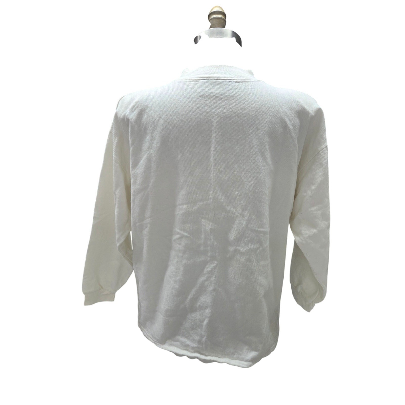 VTG 90s Best American Clothing Co Butterfly Graphic Cotton Fleece Top USA NWOT