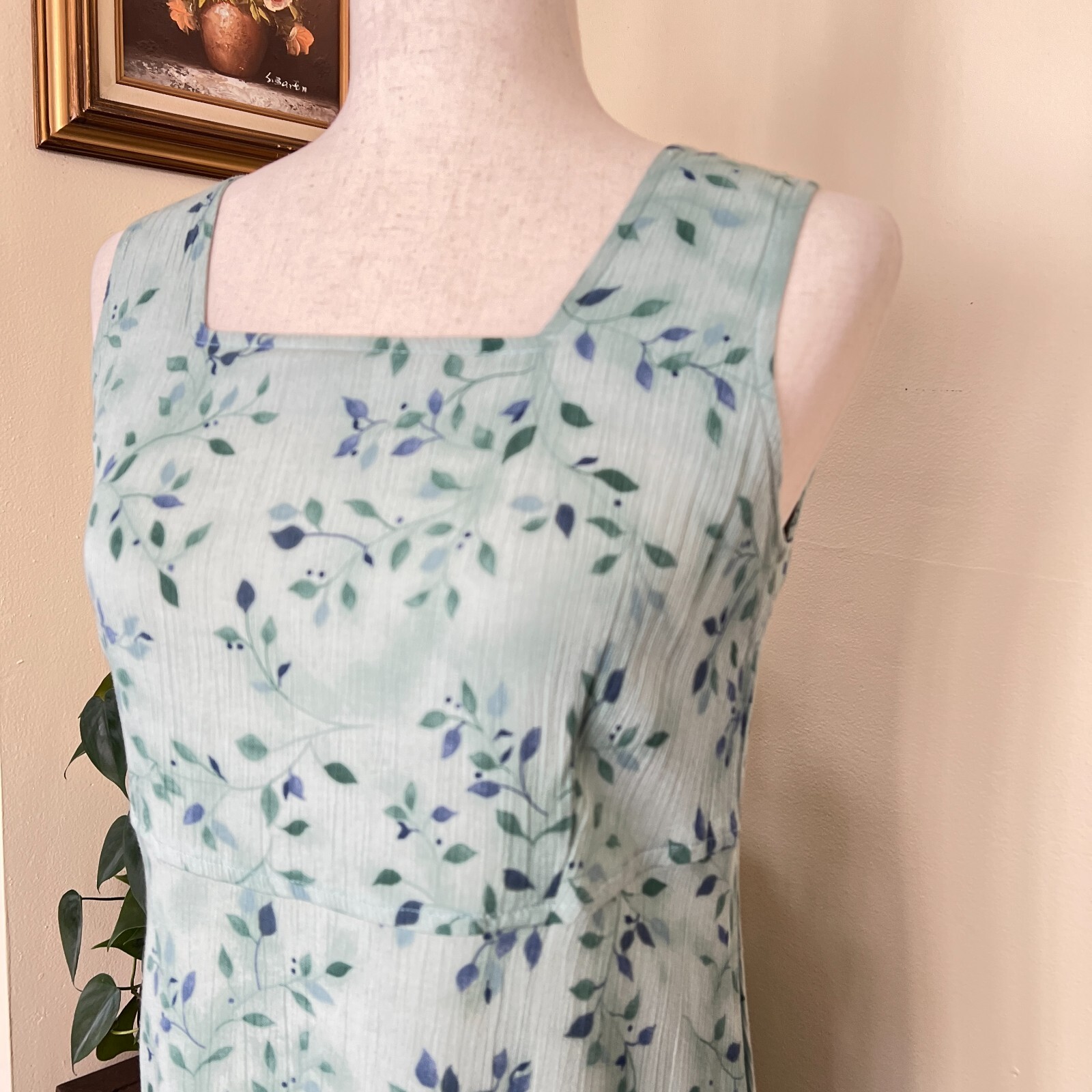 Rabbit Rabbit Rabbit Designs Green Summer Dress sz 8P Petite
