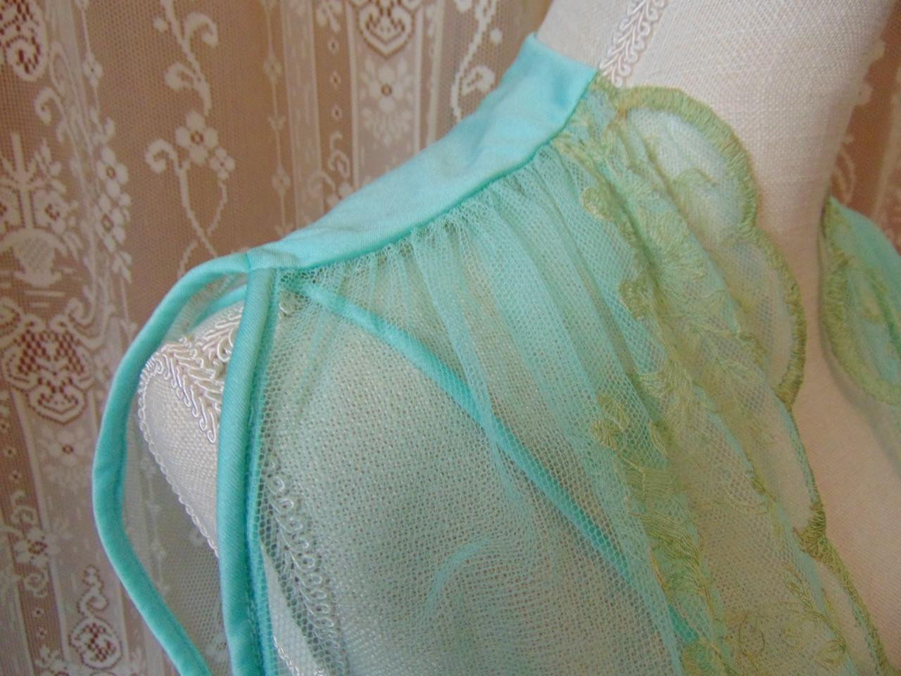 Vtg 70s Maxi Dress Lacey Bolero Top ILGWU Union Label 32B XS