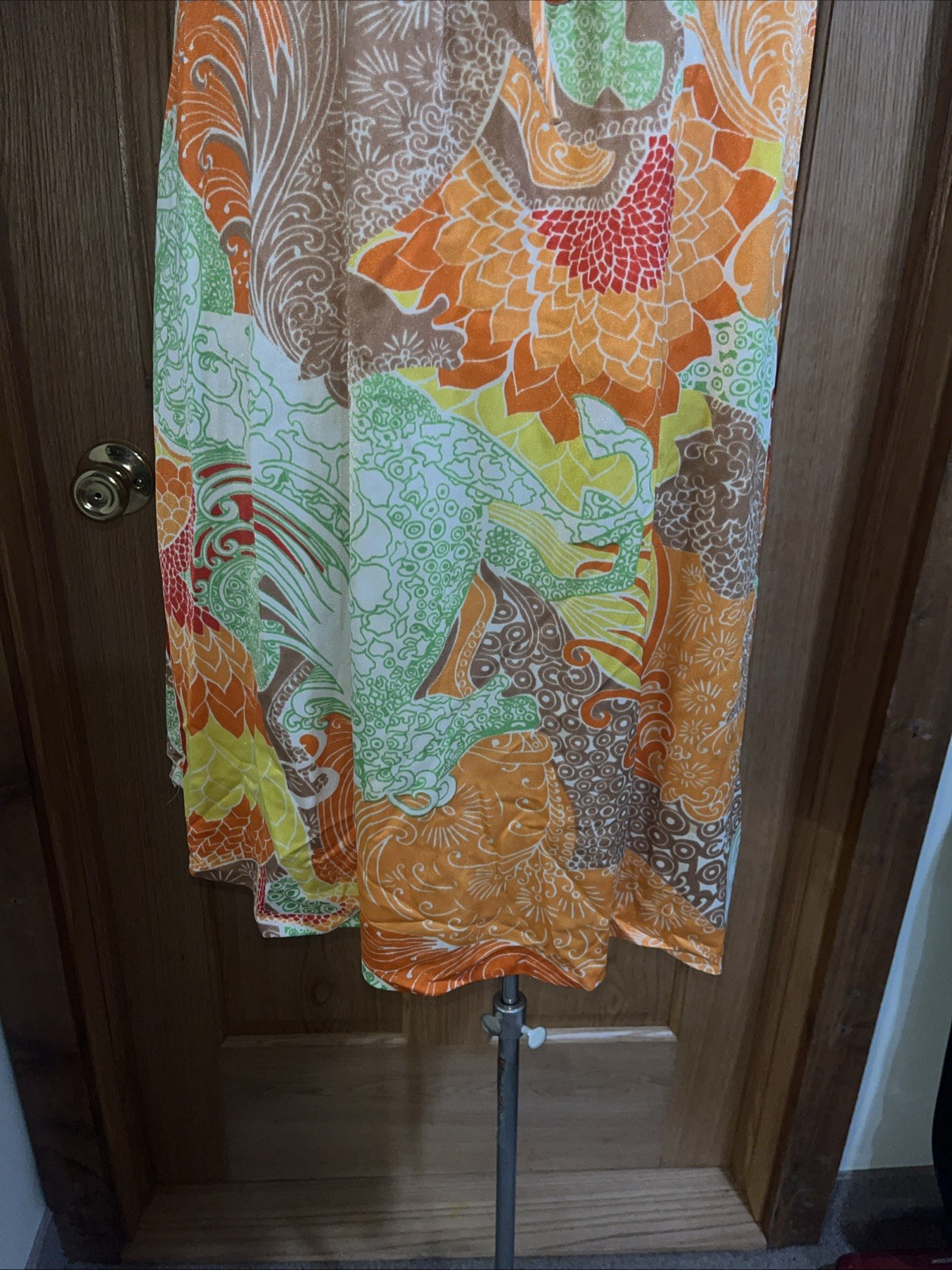 Vtg 60s Gossard Artemis Sheer Nylon Dress/Night Gown Bright Floral Read