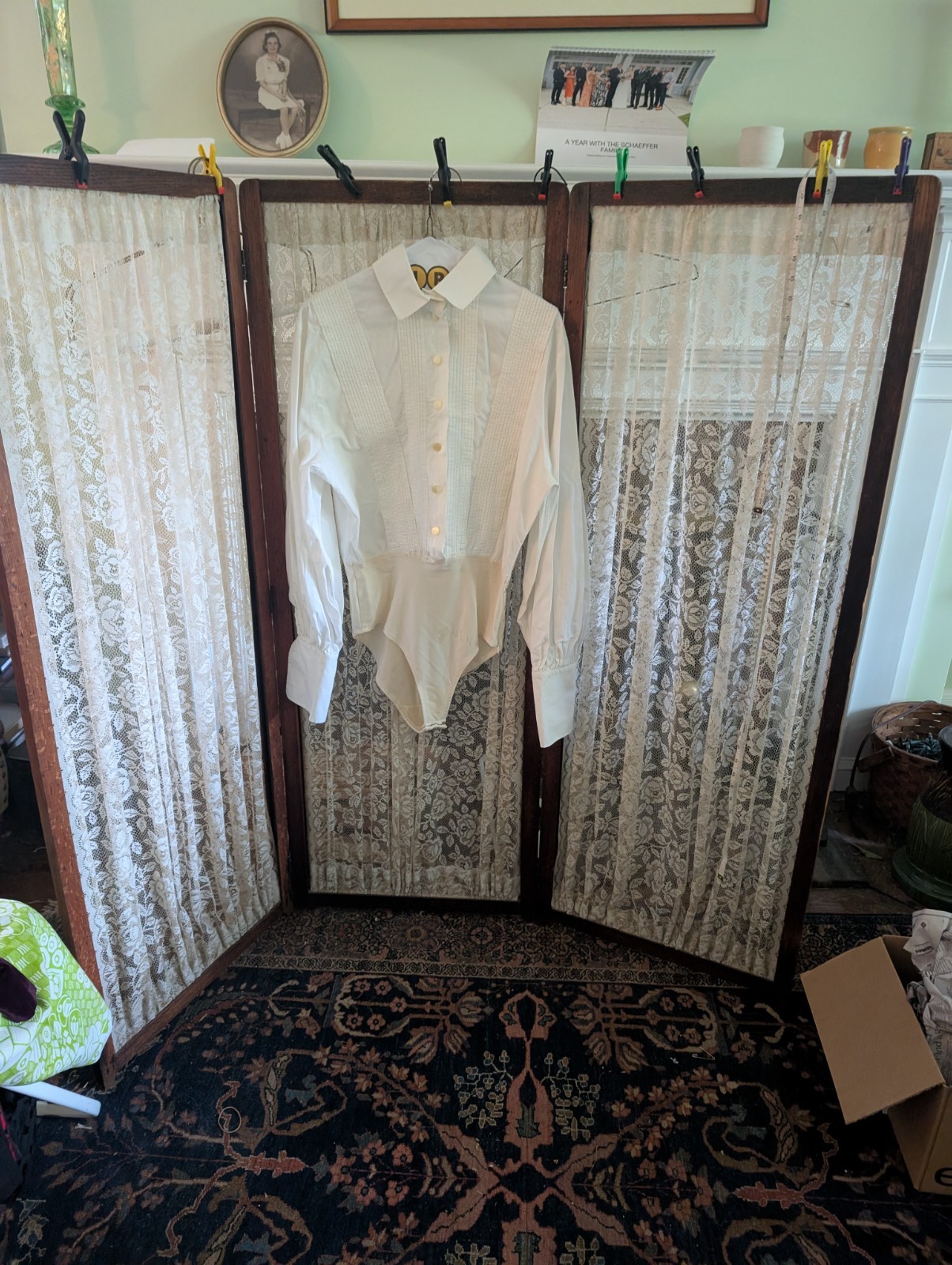 Vintage 80’s 90’s White Christian Dior Paris Boutique Tuxedo Blouse EU 42