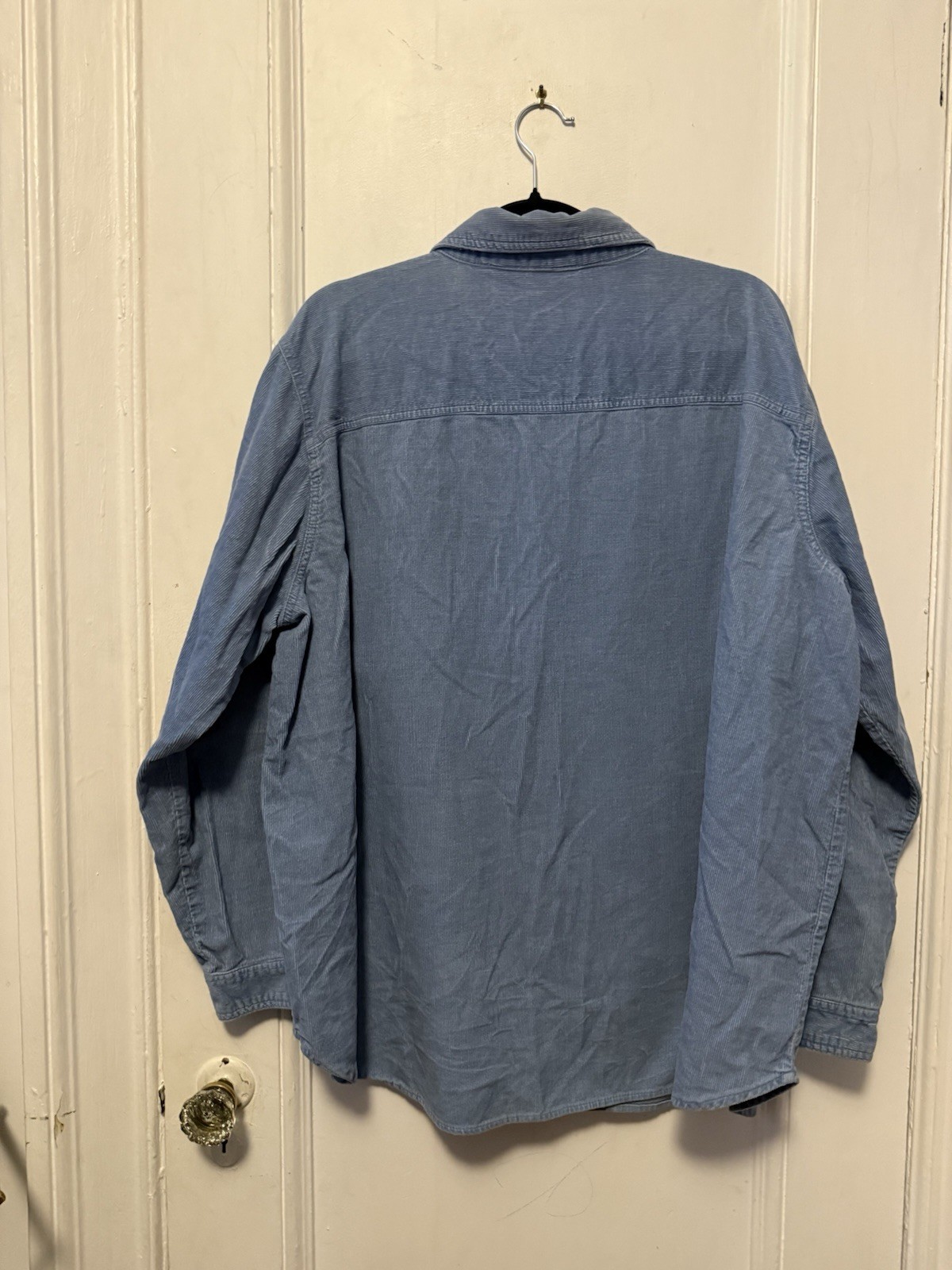 Vintage Baby Blue Disney Pooh Women’s Corduroy Botton Up Size 26/28W Plus size