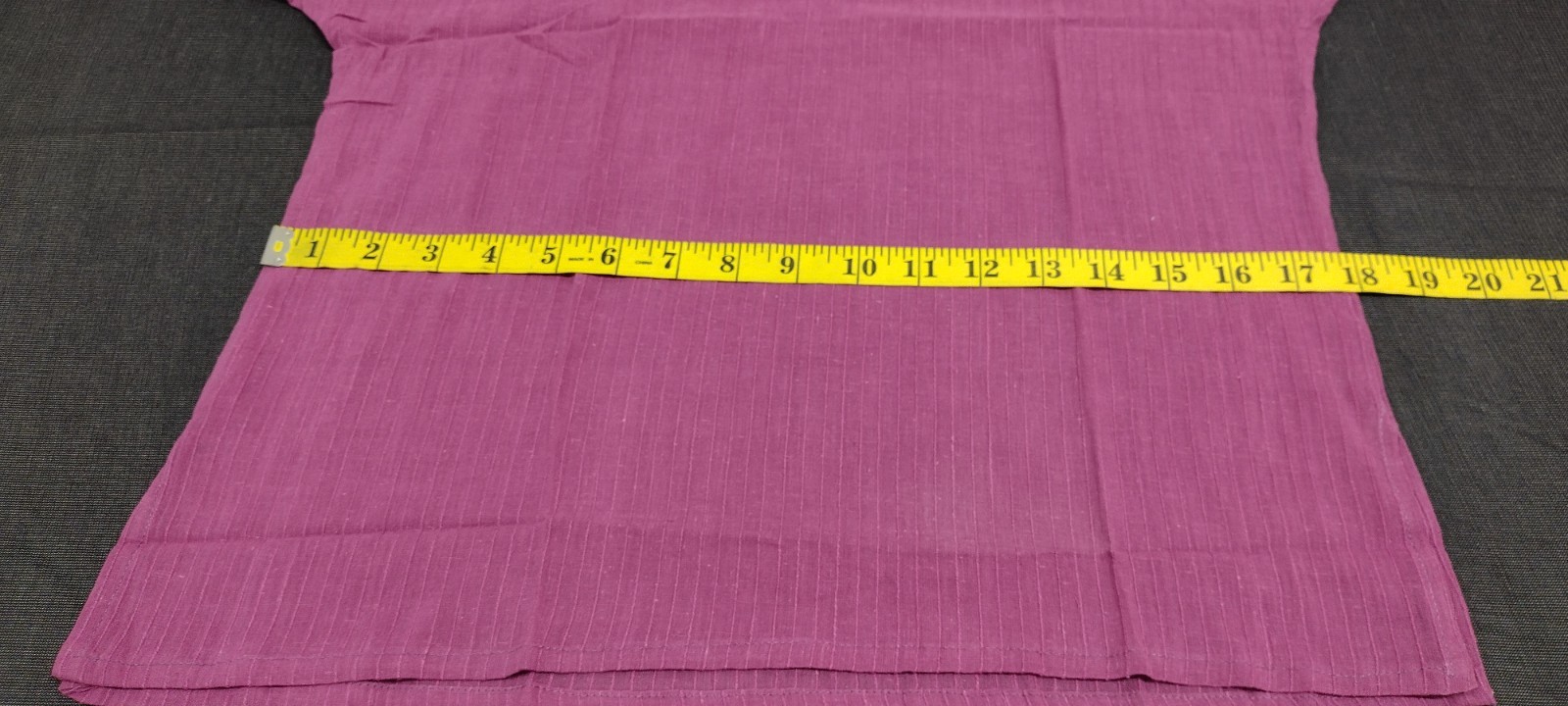 Cotton TOP Fuchsia Color V Neck Short Sleeve Shirt India Vintage DEADSTOCK M