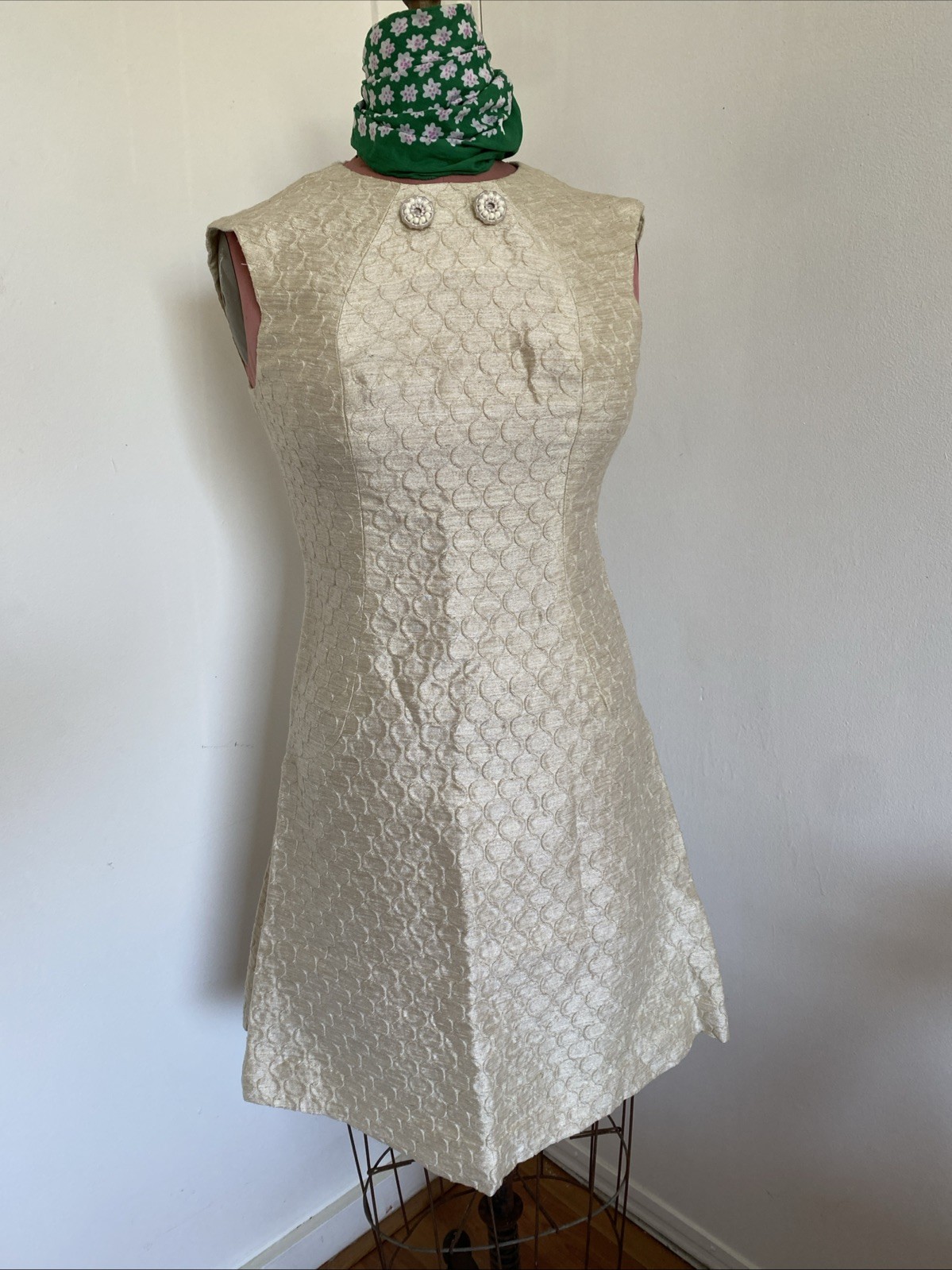 VTG Wedding Dress S Made In Canada David Rea Bridal Custom Off White Ivory Short