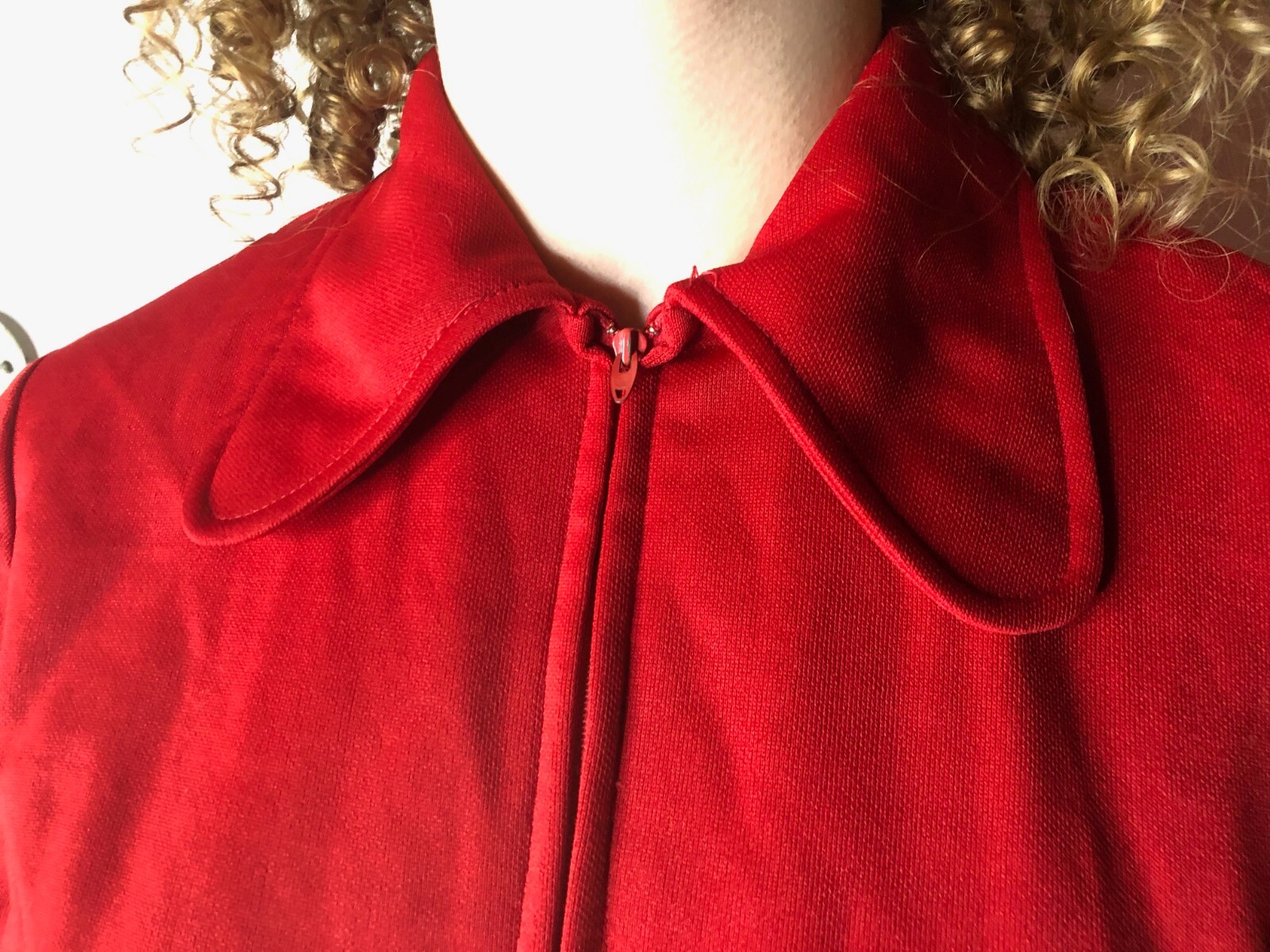 Vintage Zora Melbourne 1960s Red Terylene Dress Mod Go Go AU waist 30″