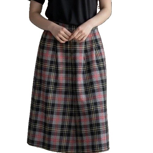Pendleton Plaid Skirt Women 12 Grey Red Vintage Wool Hunting Macpherson Tartan