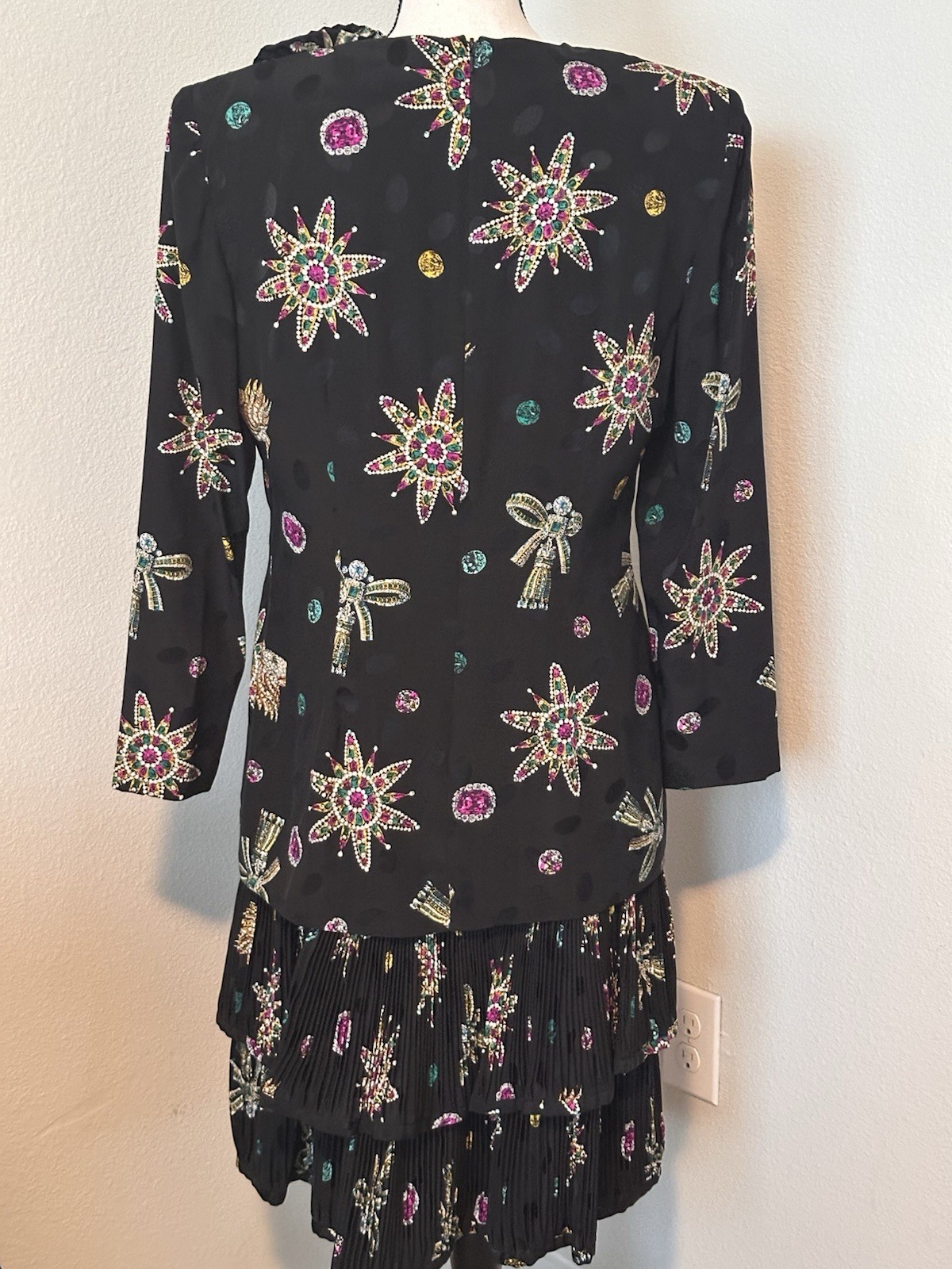 Vintage 80’s, 90’s Albert Nipone 2-Piece Whimsigoth Glamour Designer Skirt Set
