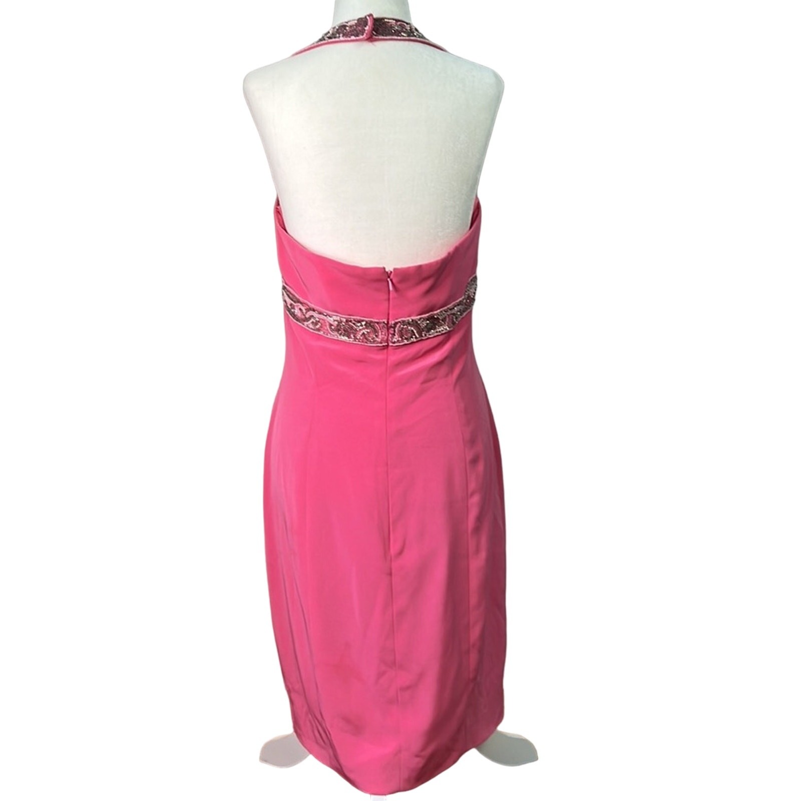 Vintage 90 Dress formal pink Oleg Cassini Black Tie Nieman Marcus