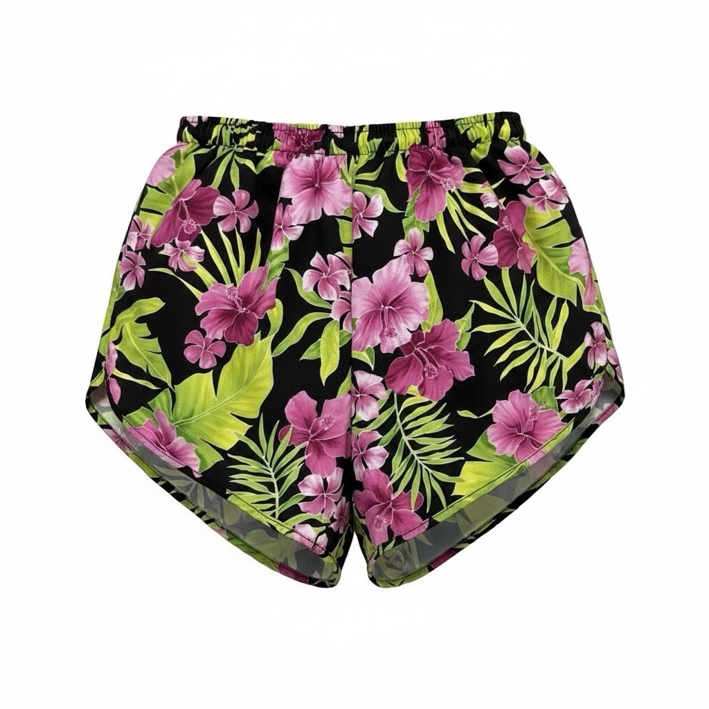 Vintage Floral Lined High Cut Shorts Women’s Size S Soark Split Side Pockets