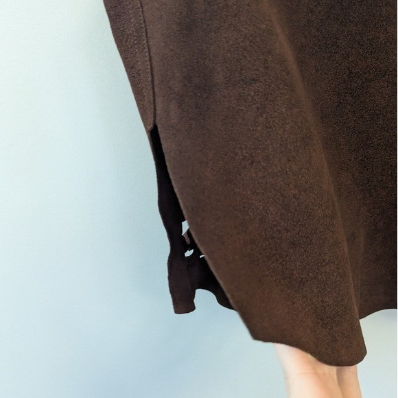 Vintage 70s Brown Suede Textured Vest Boho Festival