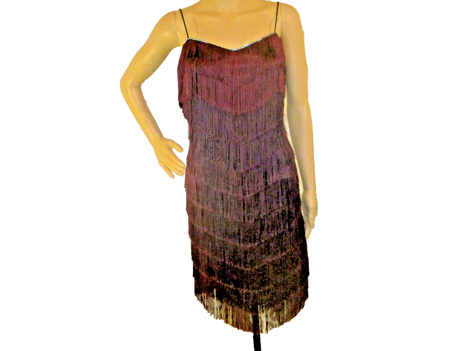 Dave & Johnny by Joseph Lara vintage fringed flapper style dress
