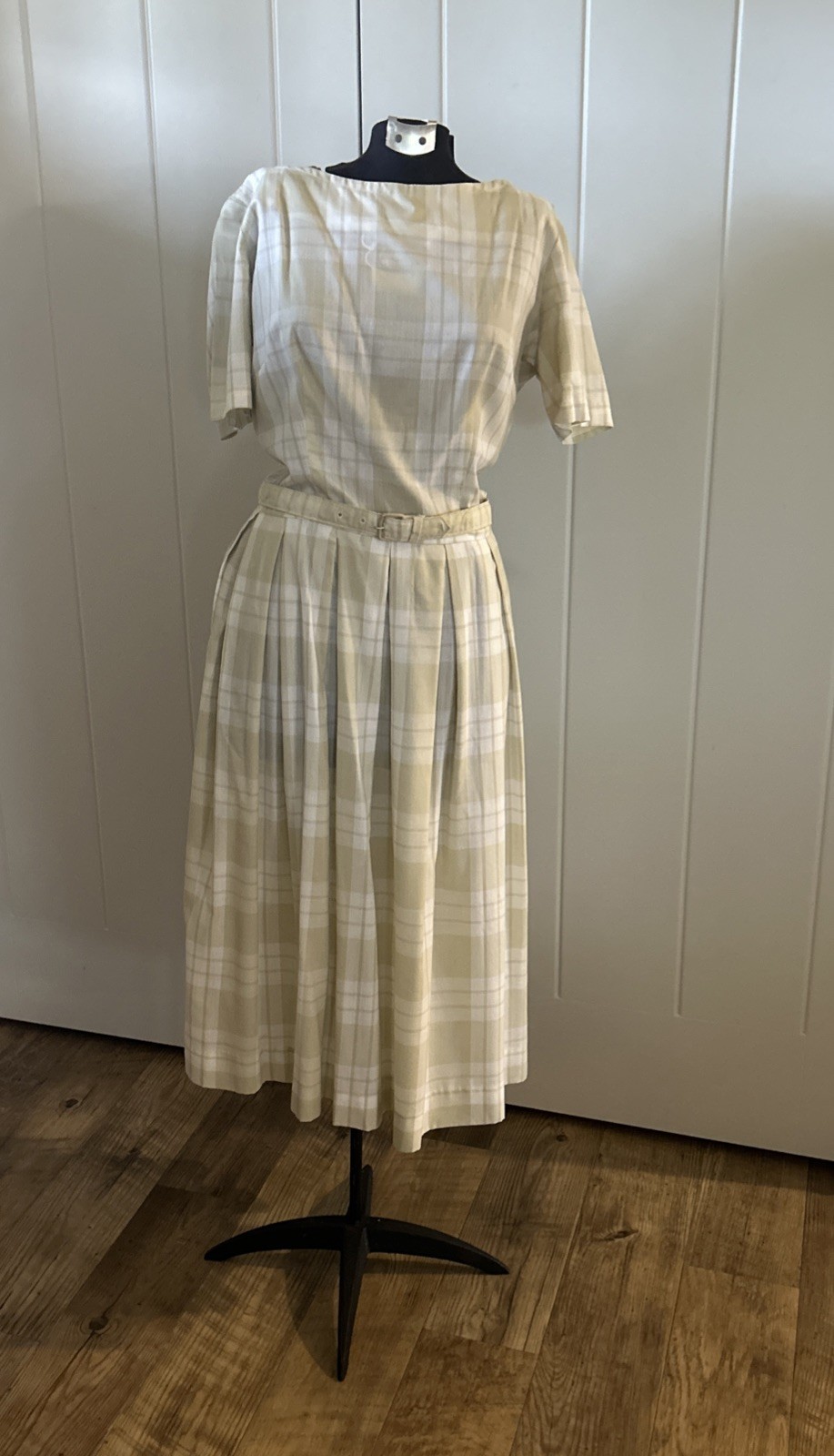 Vintage 1950’s Miss Tall America By Taller Modes Plaid Dress