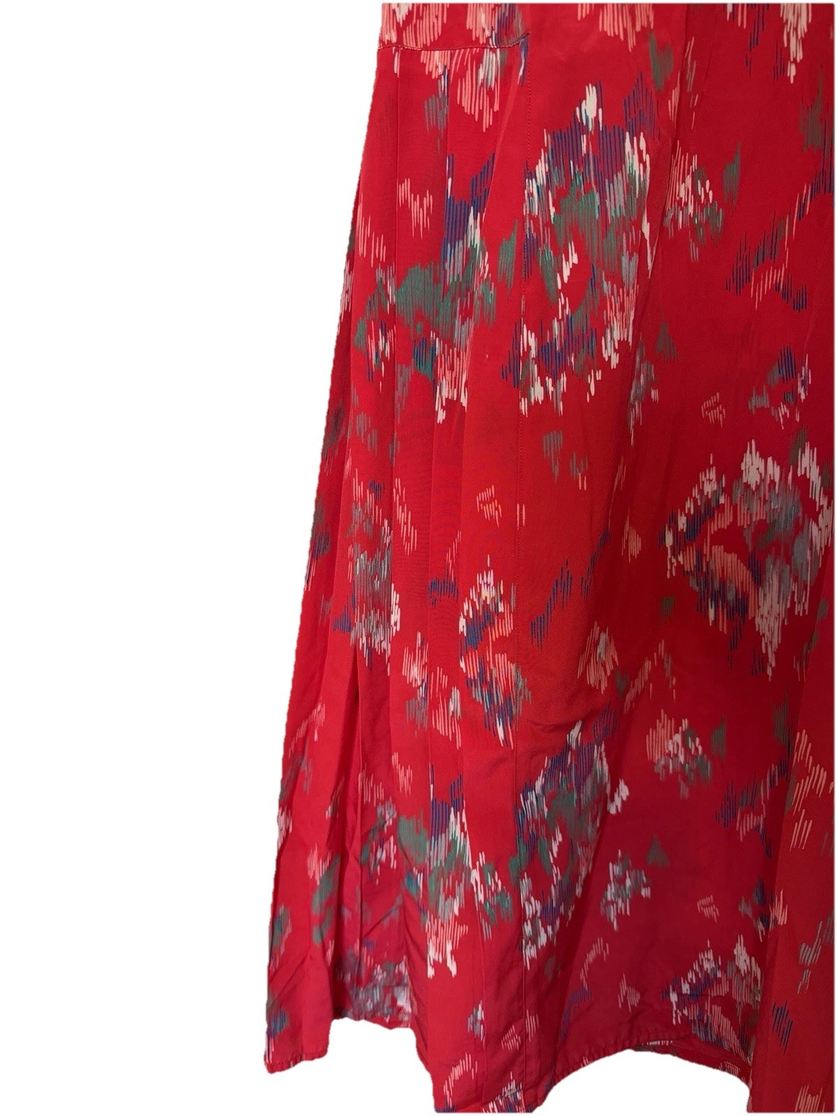 Today & Tomorrow VTG Red Multicolor Patterned women’s Dress Sz 8 100% Polyester