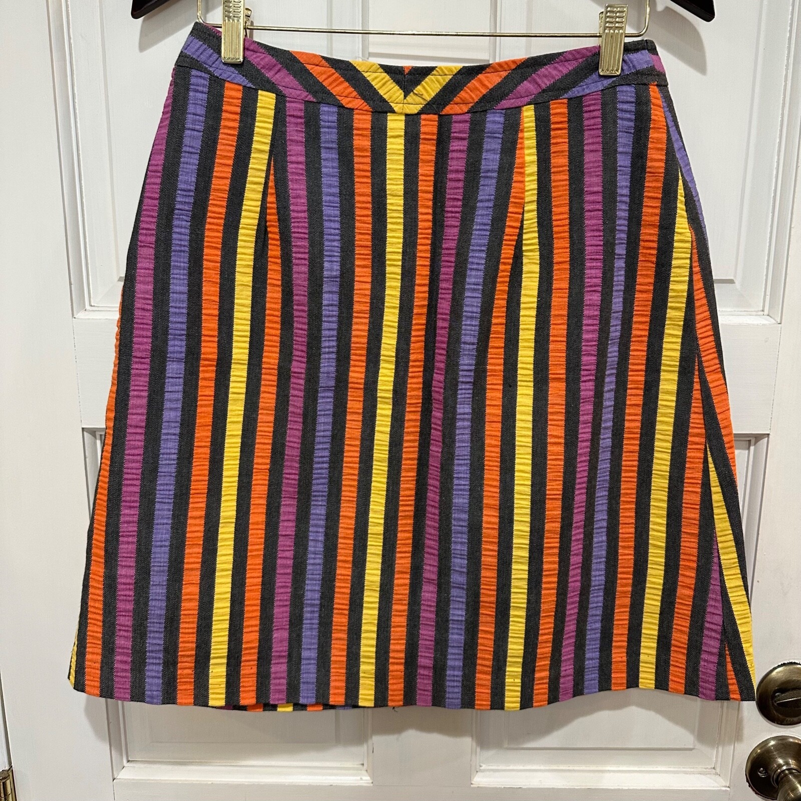 Murr’s Of California Union Made Striped A Line Mini Pencil Skirt Vintage Size 13