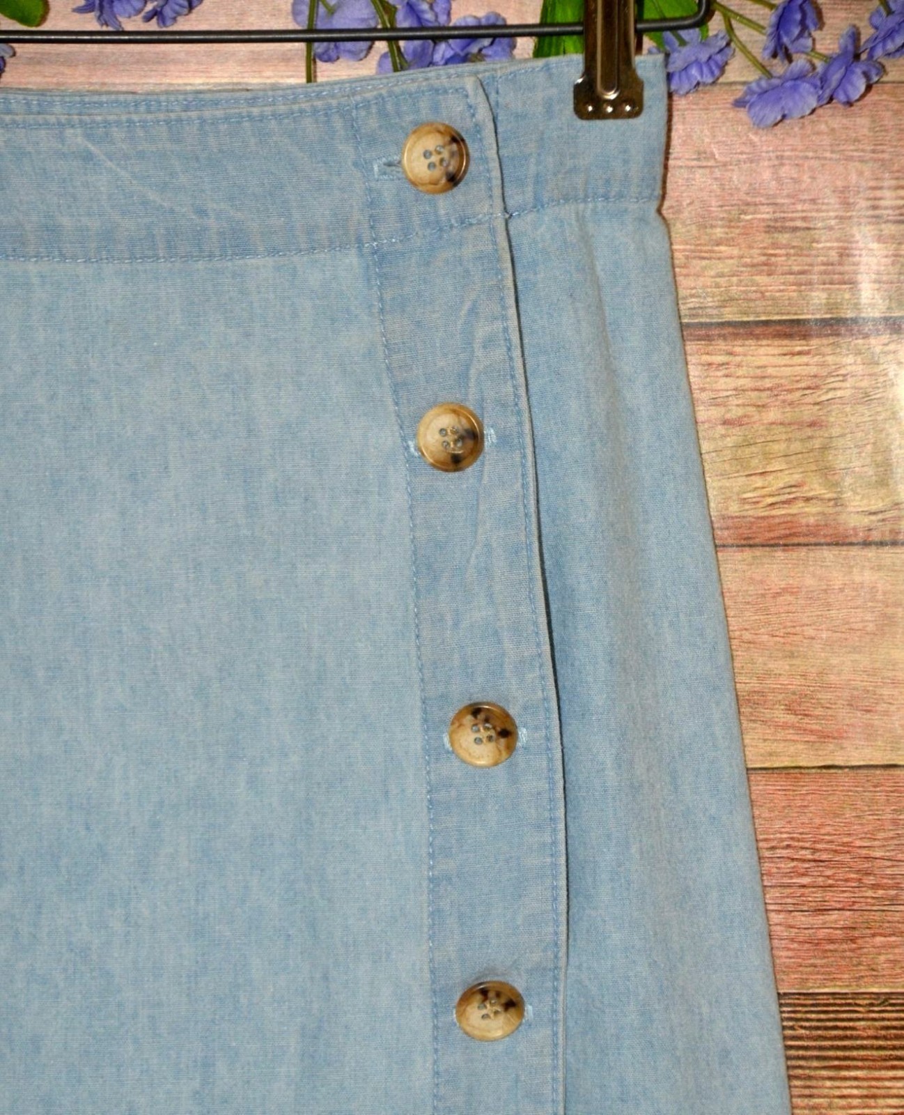 Vintage Gotcha Covered Denim Wrap Skirt Size 6 Made in USA 80s 90s Boho Western