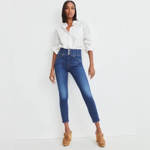 Veronica Beard Katherine Corset Extra High Rise Jeans 32