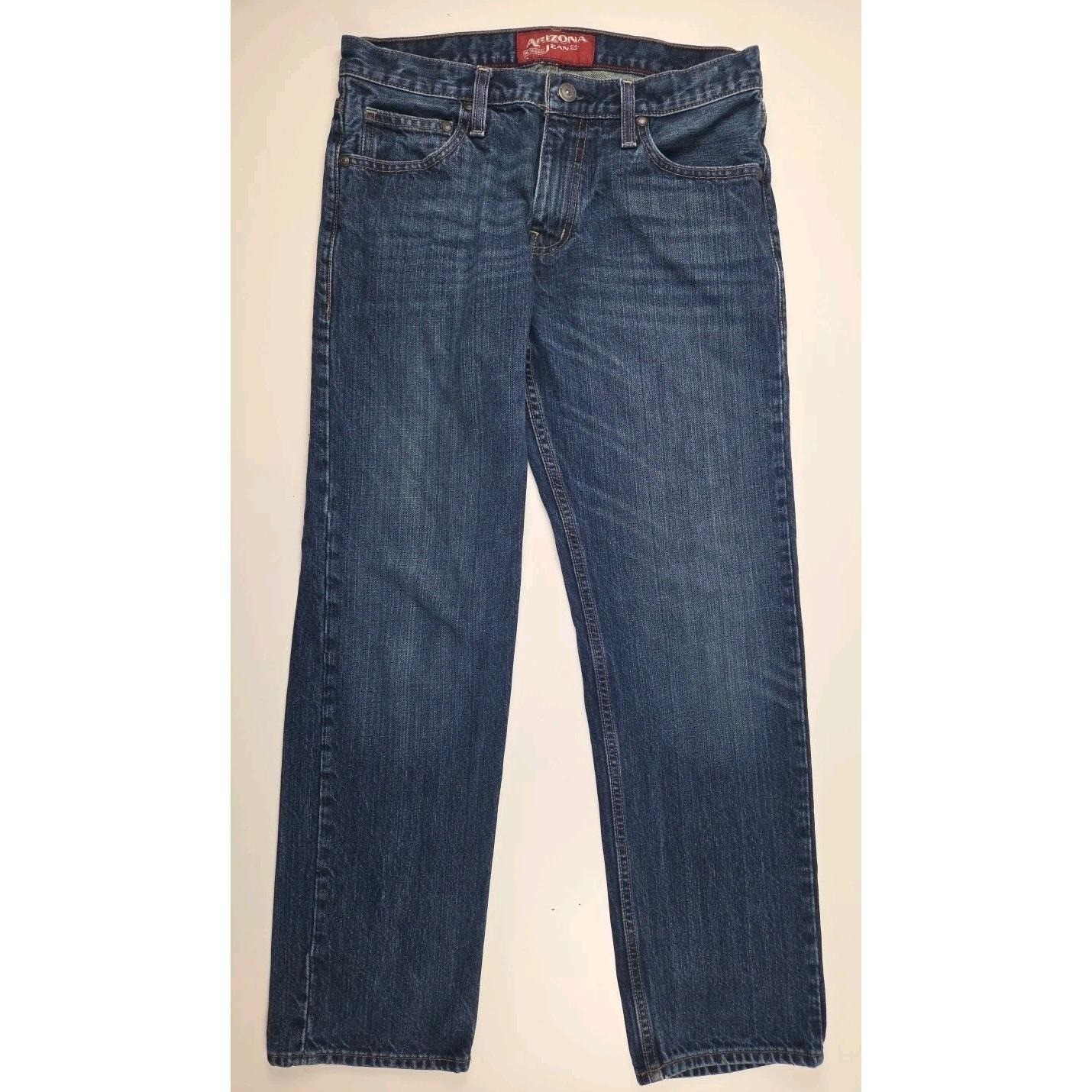 Arizona Vintage Men’s Relaxed Straight Distressed 100% Cotton Blue Jeans 30 x 30