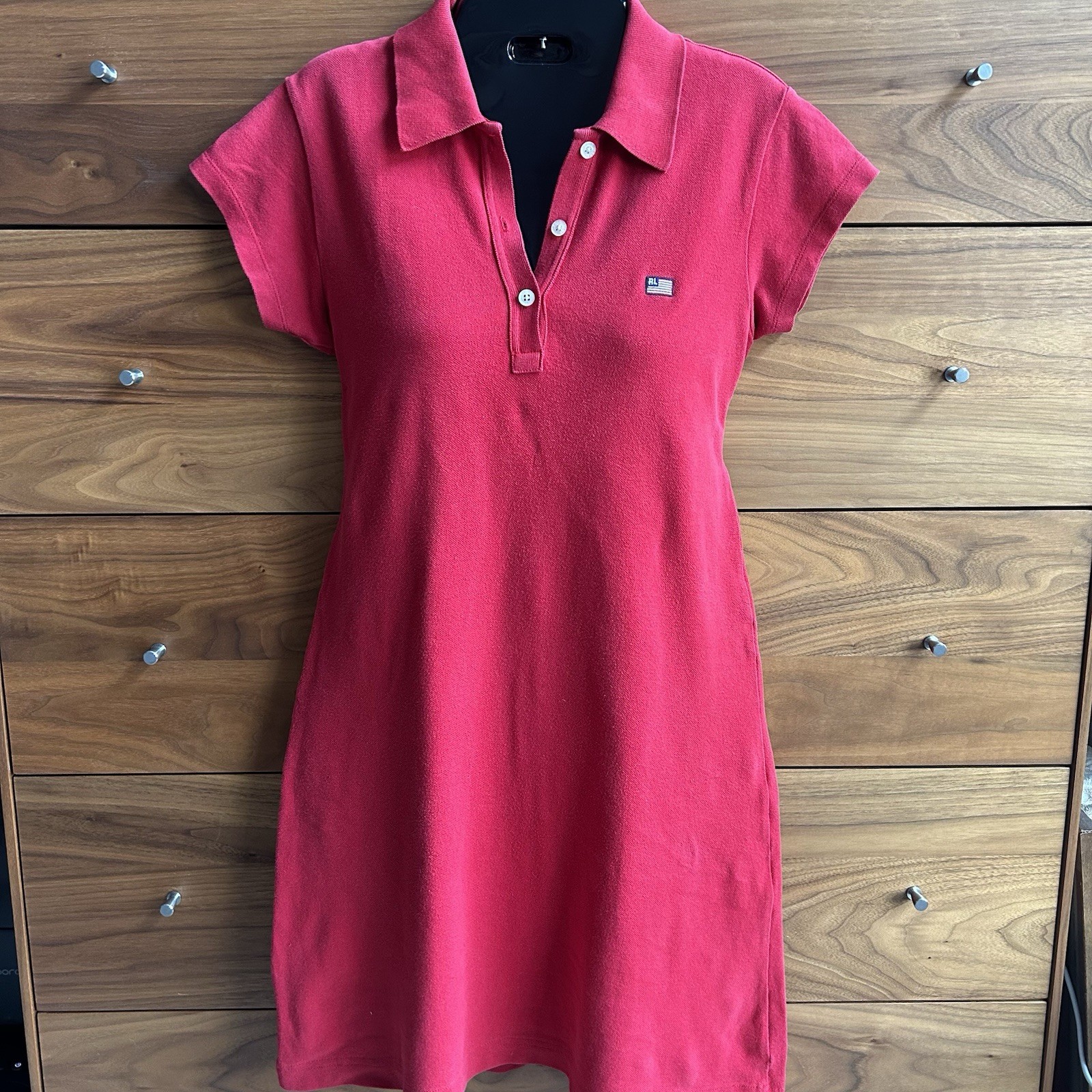 Vintage 90’s Ralph Lauren Polo Jeans Co. RED Polo Shirt Dress Medium/Sm Preppy