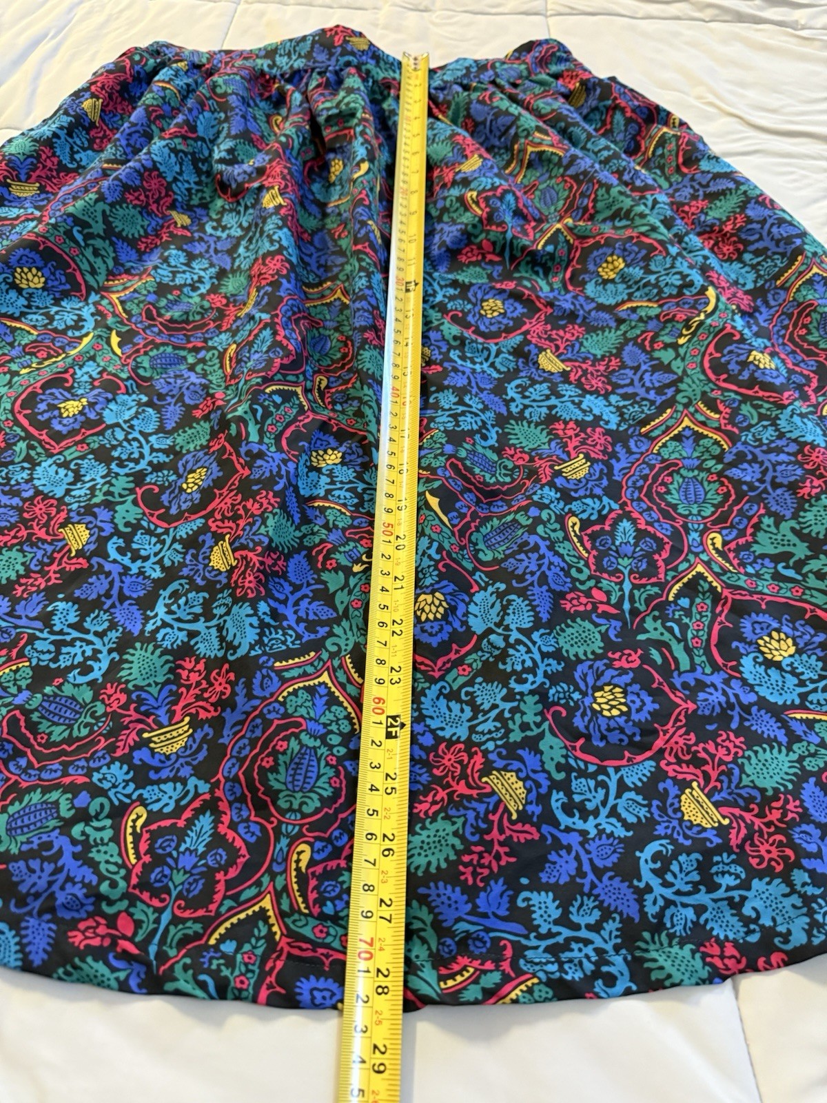 Vintage New Editions Renaissance Skirt L Bold Floral Baroque Made USA 90s Y2K