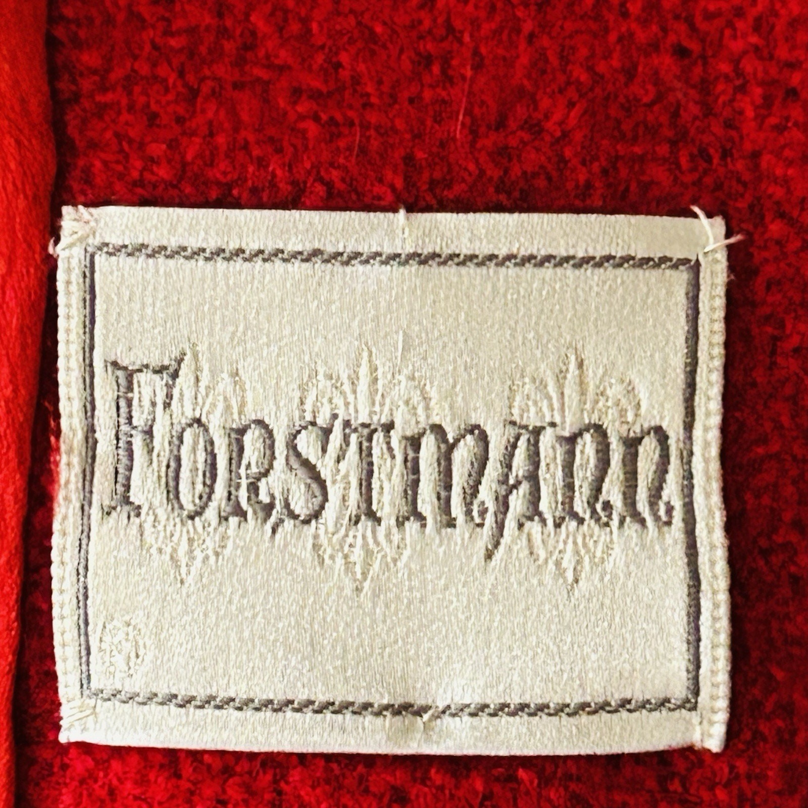 Vtg Forstmann Short Red Wool Jacket Shawl Fur Collar Measurements in Desc XS/S