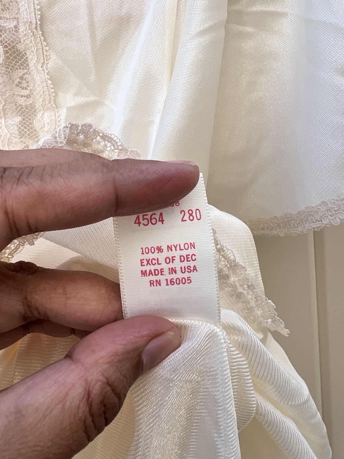 Sears Roebuck The Fashion Place Vintage Cream Sheer Nylon Two Pc Pajama Top Pant