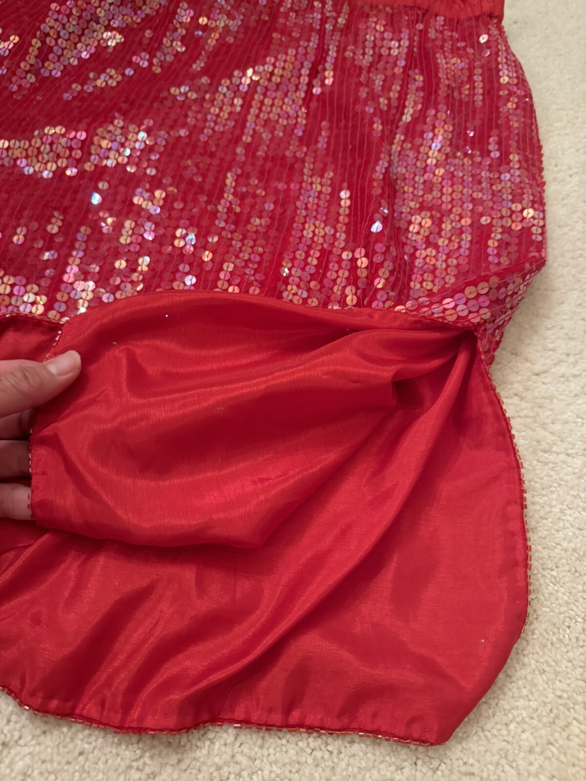 VTG Candlelight by Jainson’s International 100% Silk Red Dress 80s Glam Size M