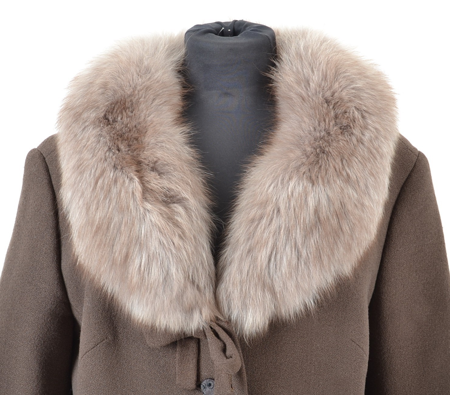 A3963 Vintage Ladies Short Jacket With Real Fox Collar 50s 60s