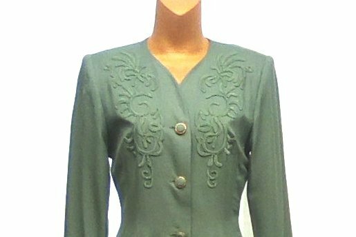 Vtg NWT Size 8 Kasper For ASL Pale Green Blue Long Sleeve Dress $174 B29