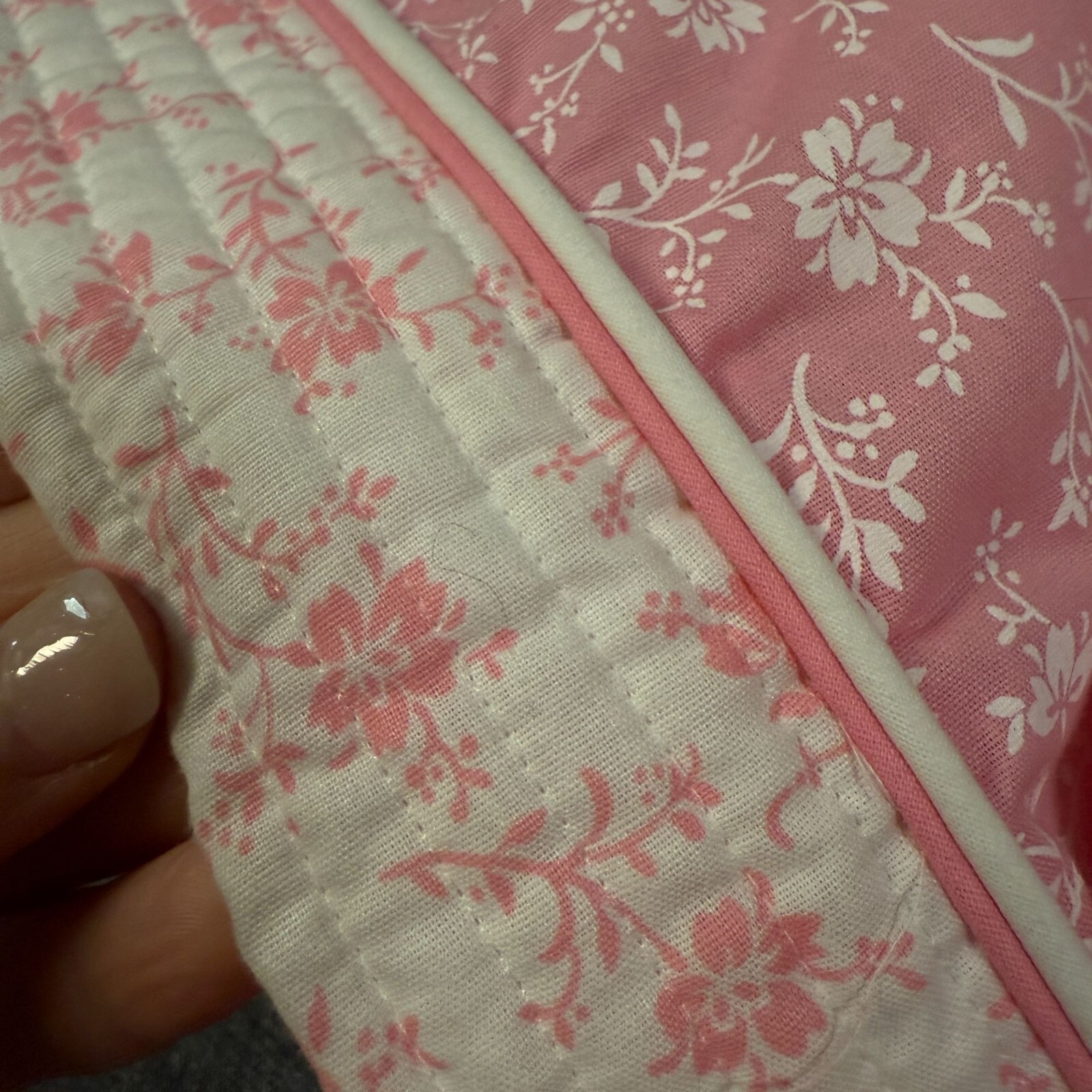 Vintage Its A Charm Pink Floral Nightgown 38-40 X Cotton Blend Made In USA