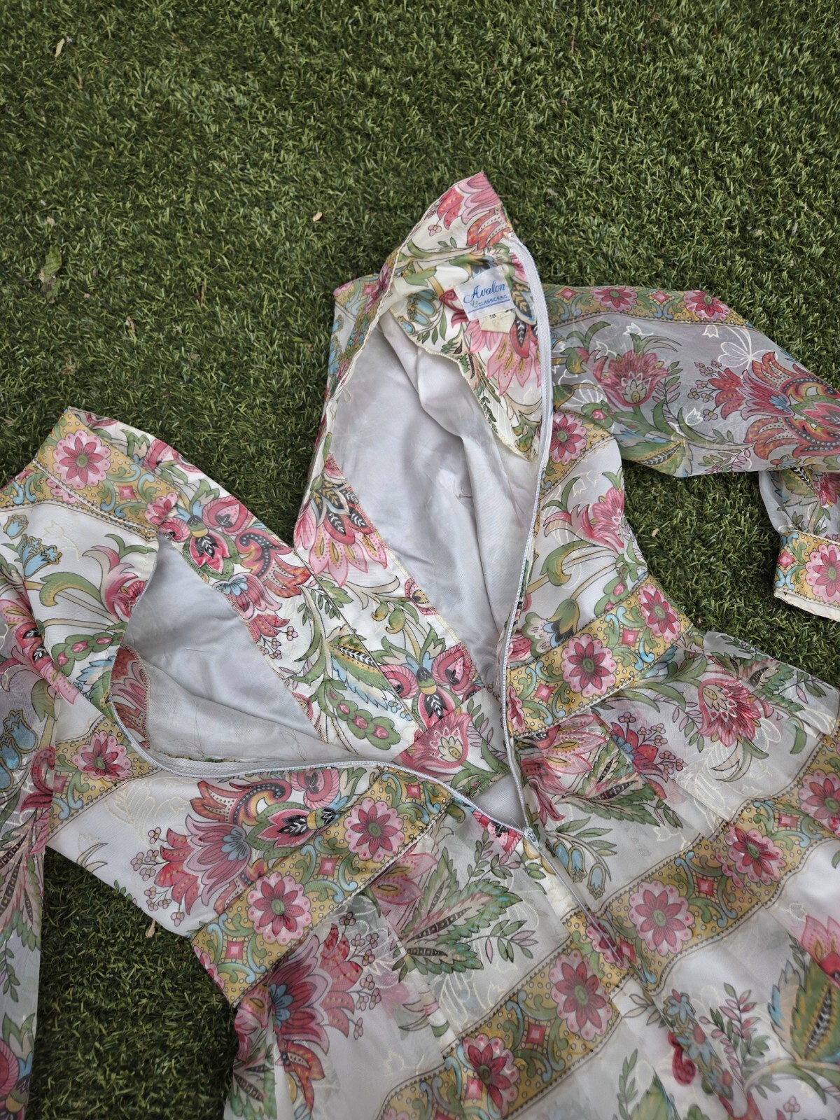 1960s/70s Avalon Classics Spring Floral Maxi Dress