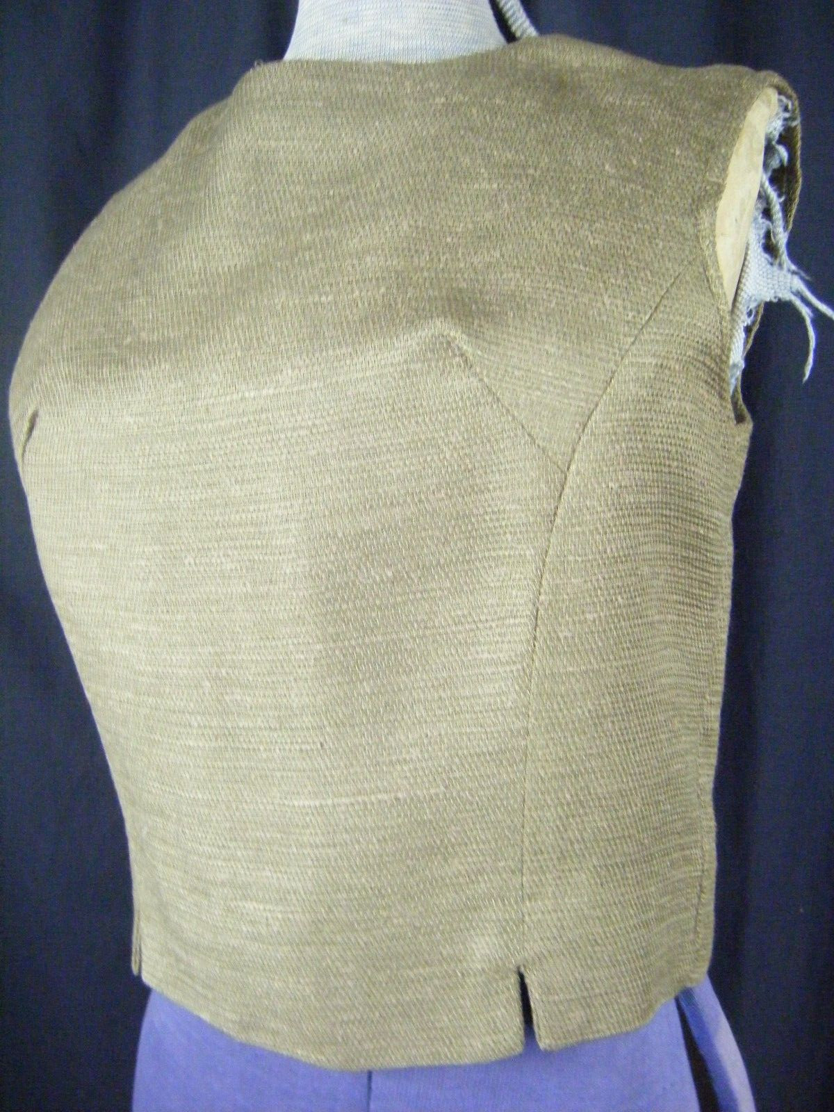 NEUSTETERS Vtg 60s Olive Brown Fine Woven Knit Top & Jacket-Bust 36/XS-S