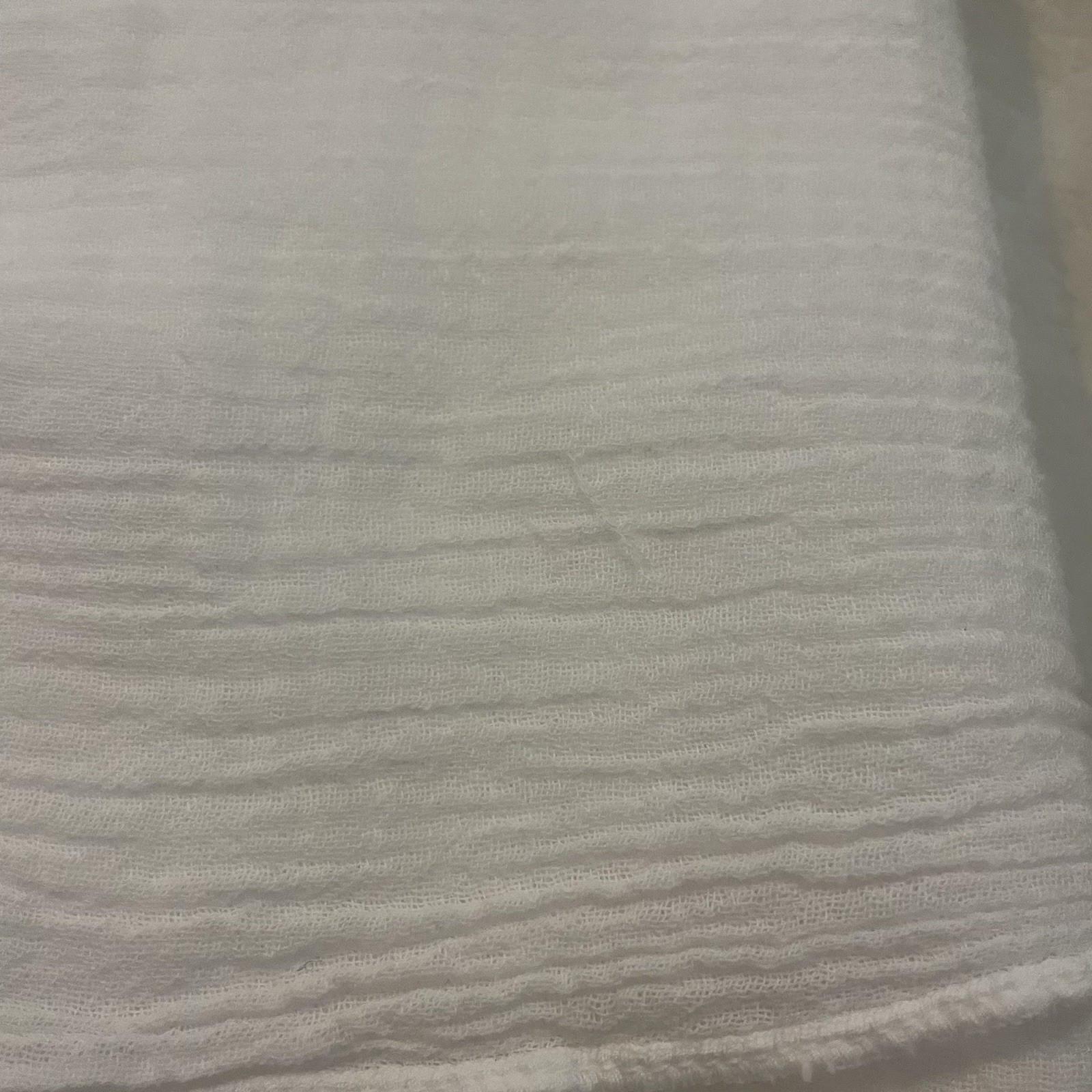 White 100% Cotton Sheer Tunic Cover-up Vintage 90s Dunes For Pool Or Beach
